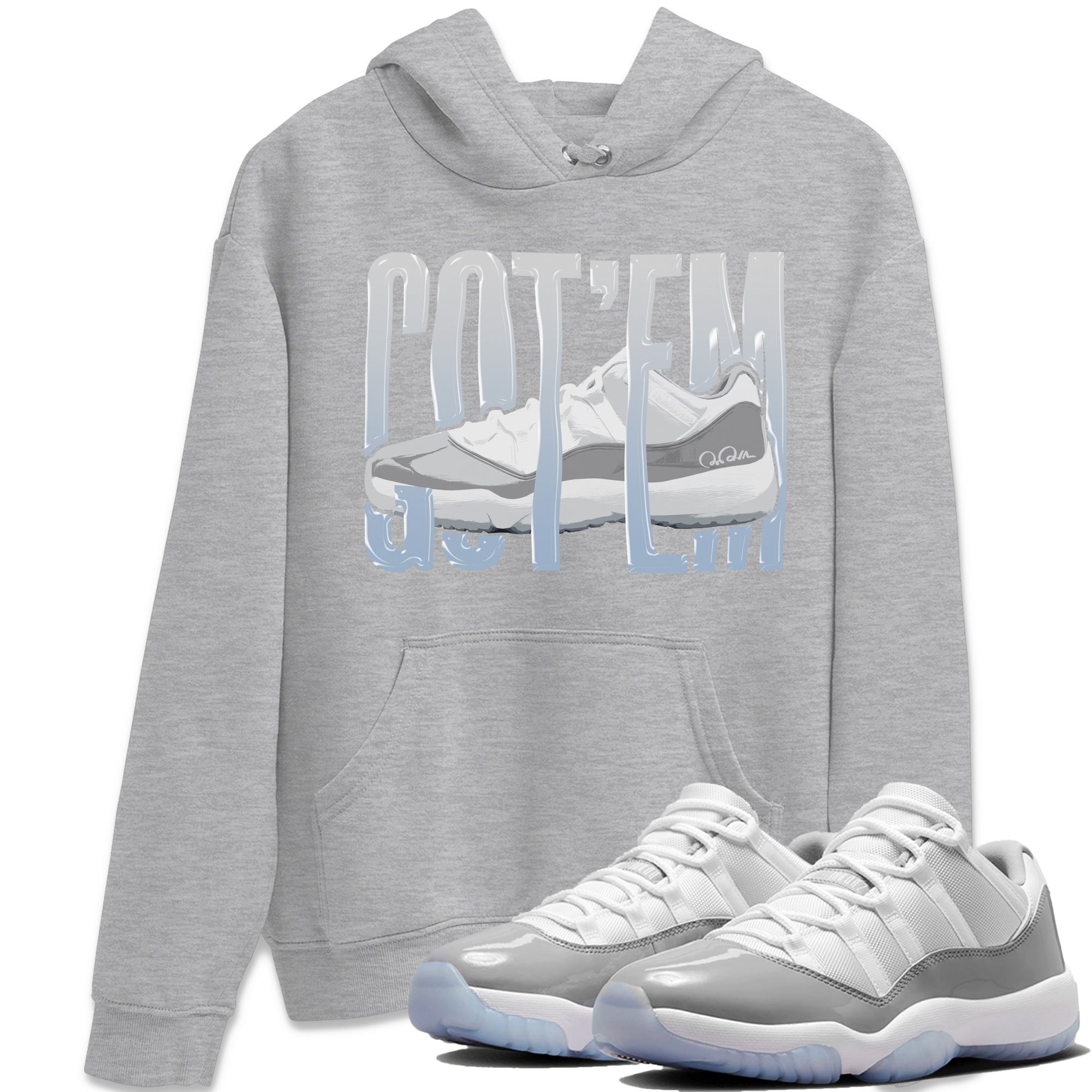 Wiggling Gotem Unisex Tops - Air Jordan 11 White Cement
