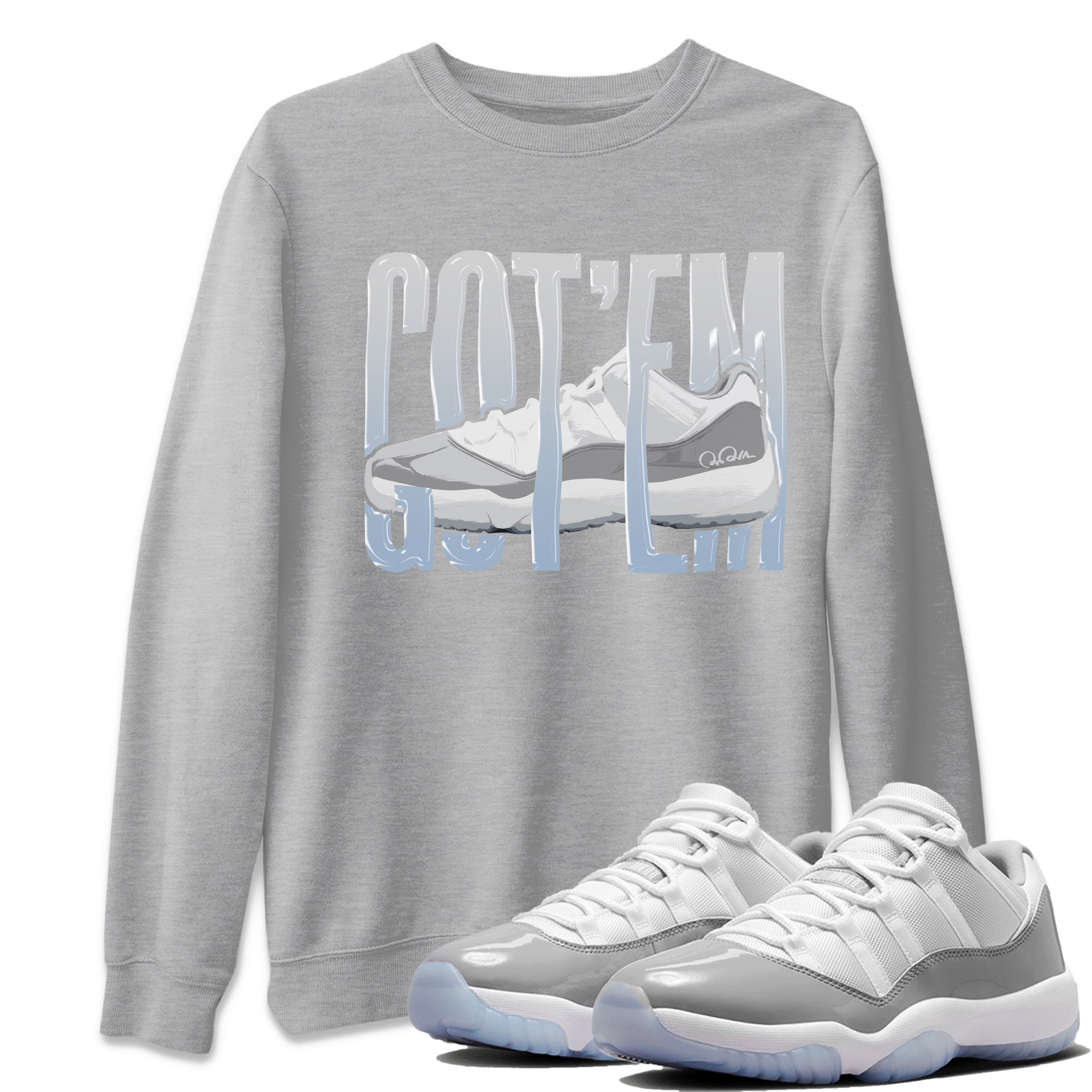 Wiggling Gotem Unisex Tops - Air Jordan 11 White Cement
