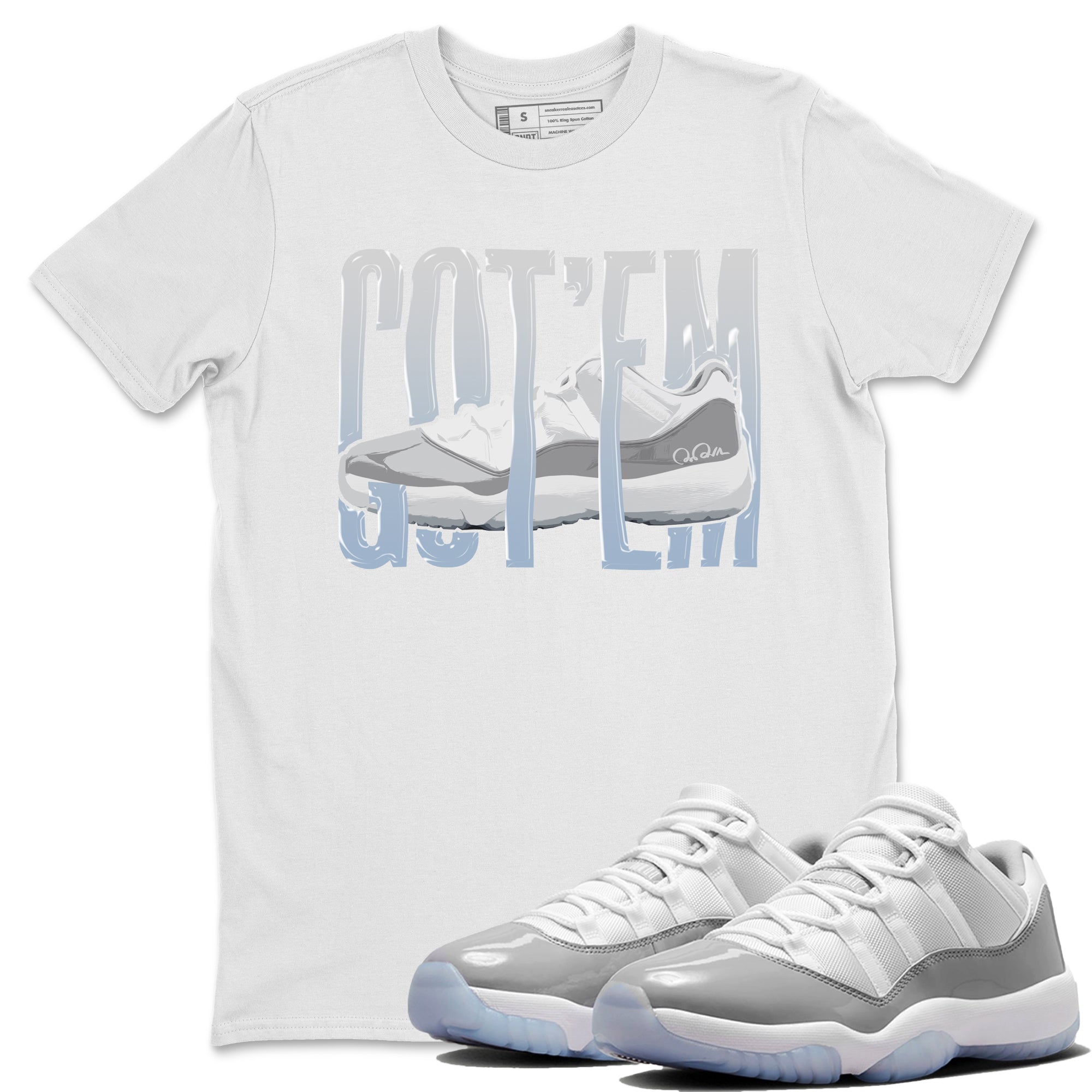 Wiggling Gotem Unisex Tops - Air Jordan 11 White Cement