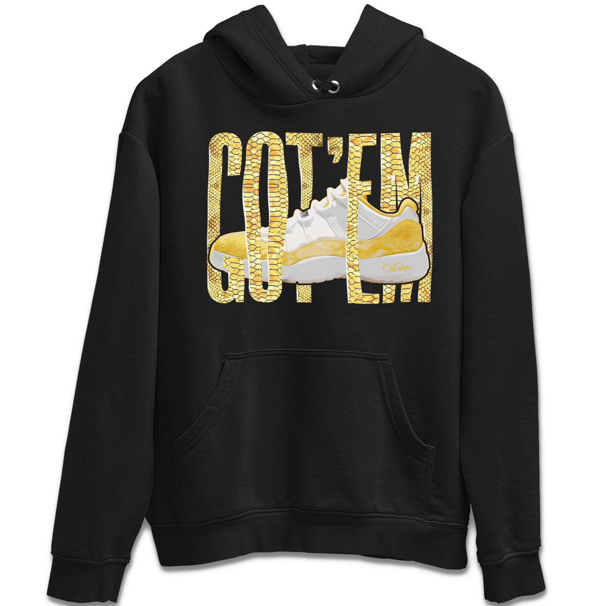 Wiggling Gotem Unisex Tops - Air Jordan 11 Yellow Python