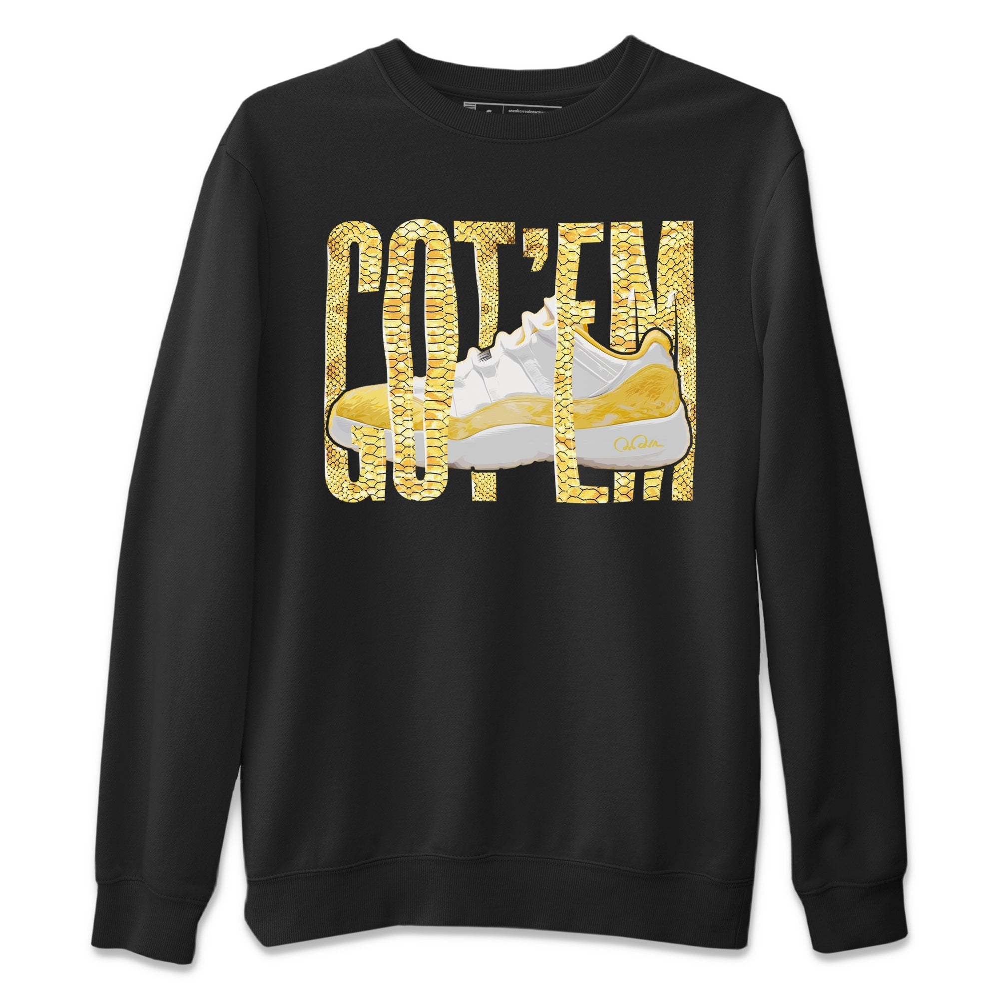 Wiggling Gotem Unisex Tops - Air Jordan 11 Yellow Python