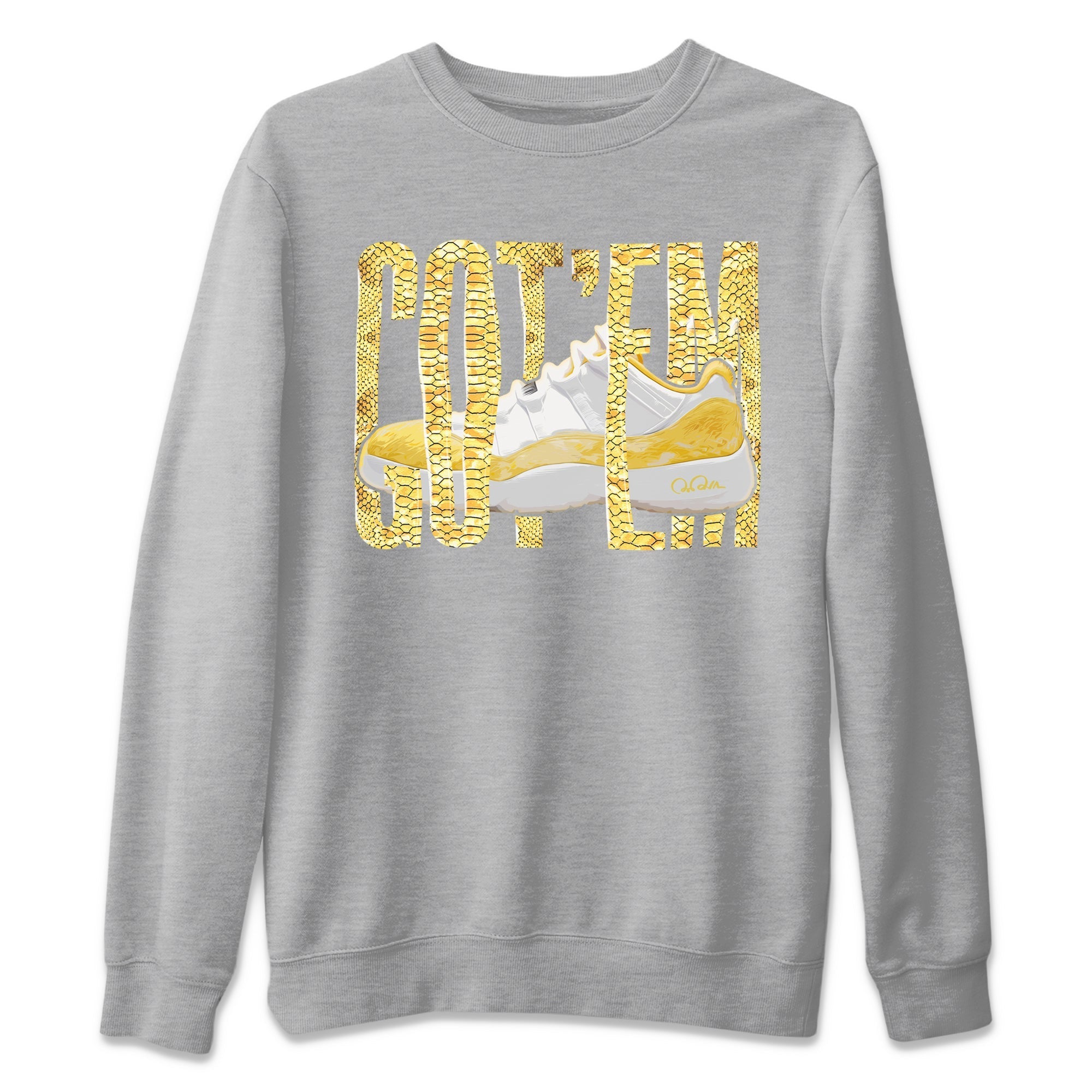 Wiggling Gotem Unisex Tops - Air Jordan 11 Yellow Python