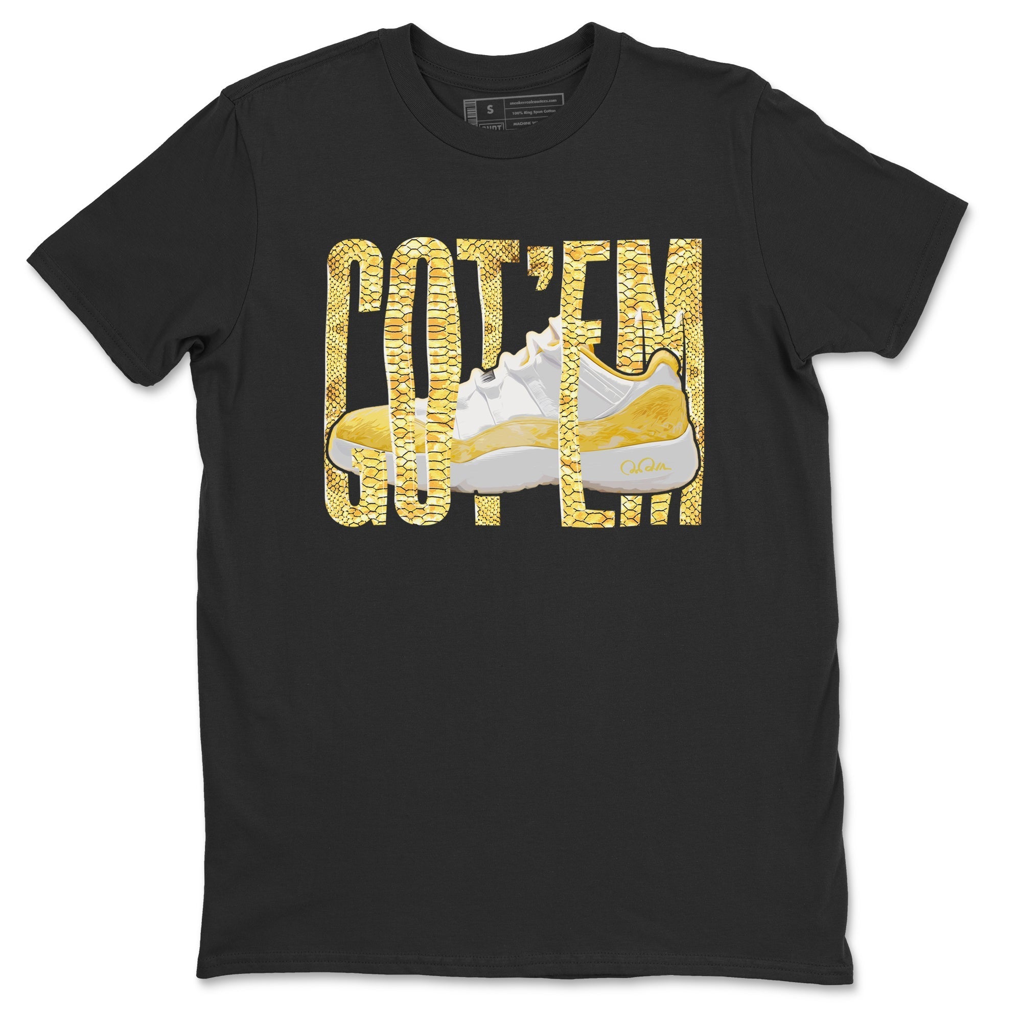 Wiggling Gotem Unisex Tops - Air Jordan 11 Yellow Python
