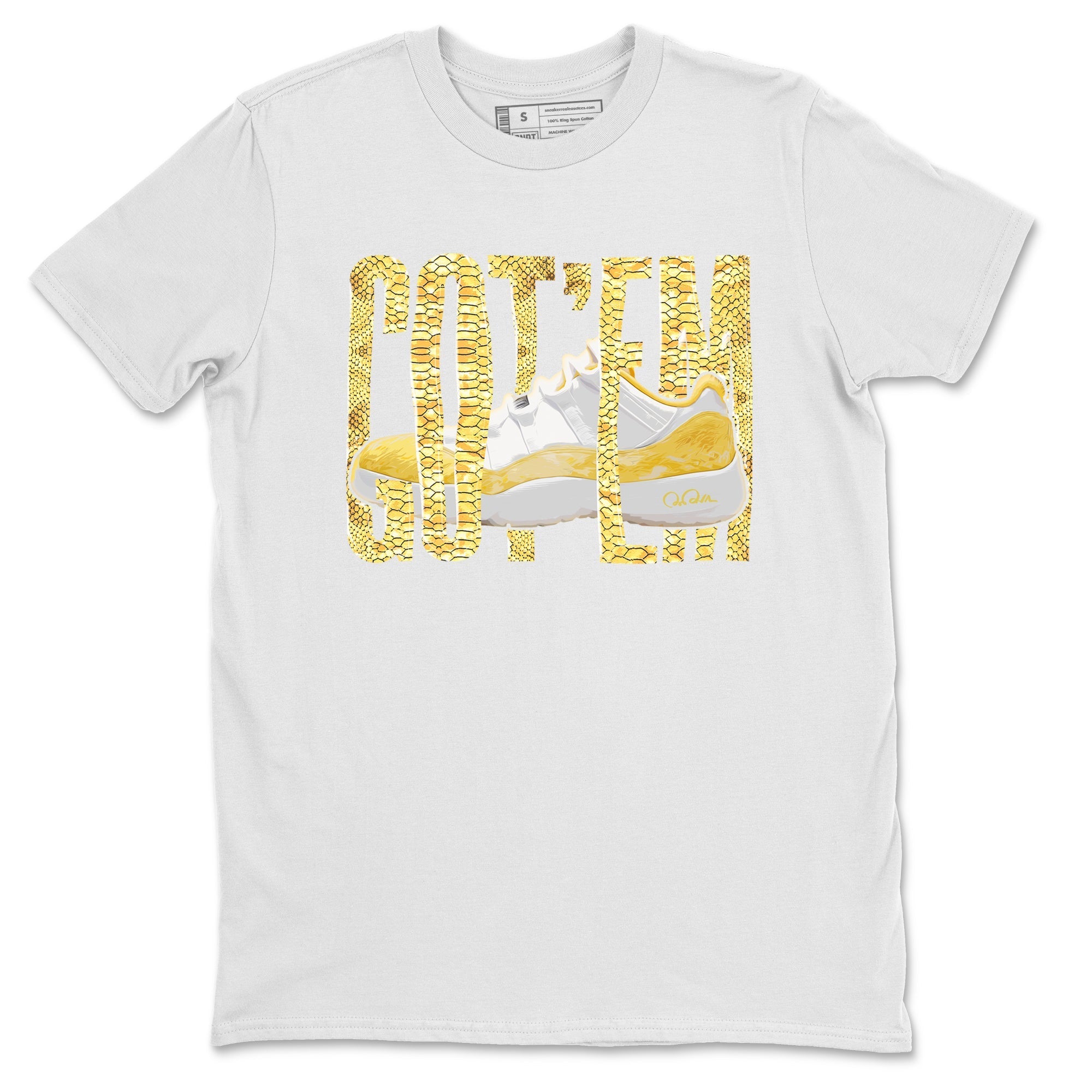 Wiggling Gotem Unisex Tops - Air Jordan 11 Yellow Python
