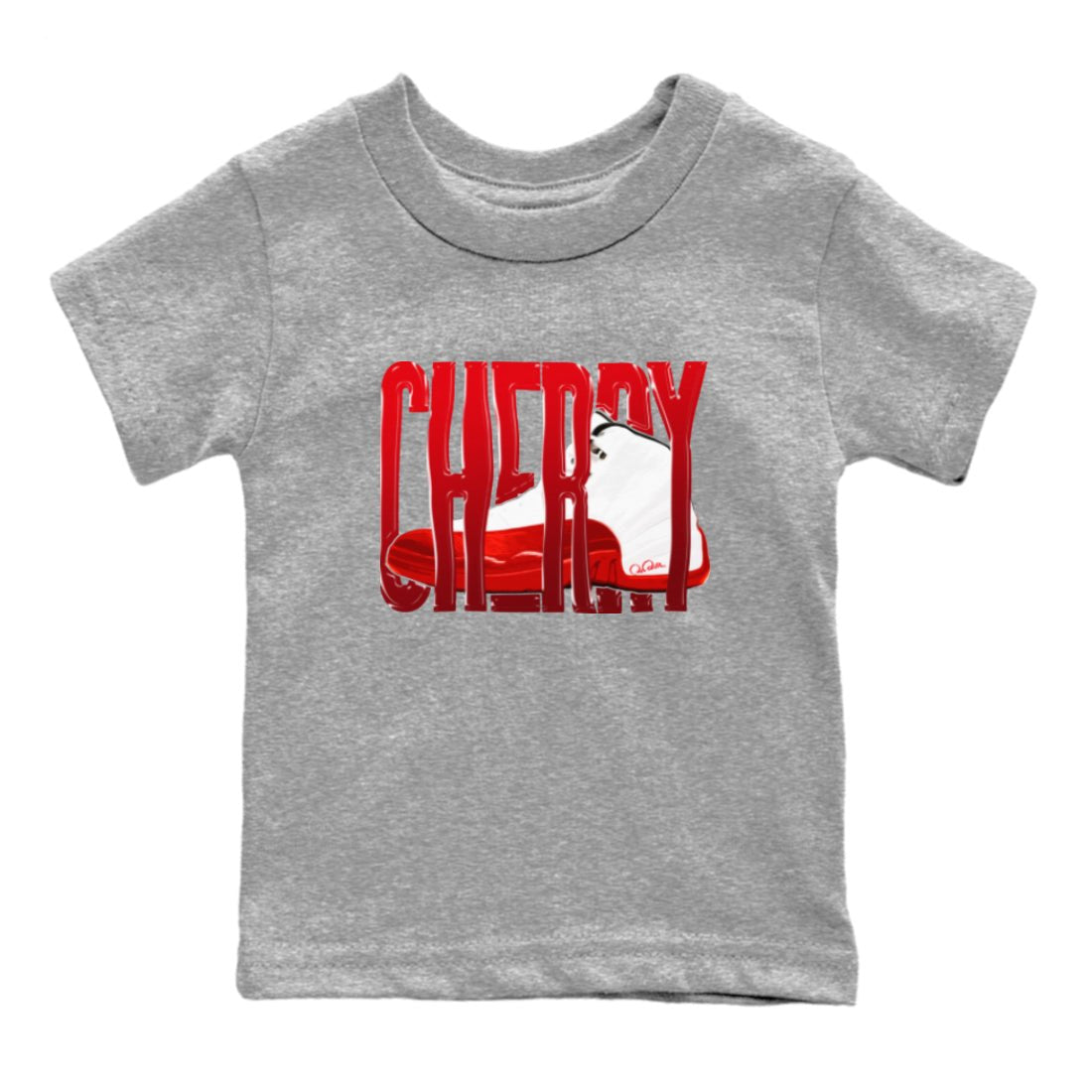 Wiggling Gotem Kids Tops - Air Jordan 12 Cherry