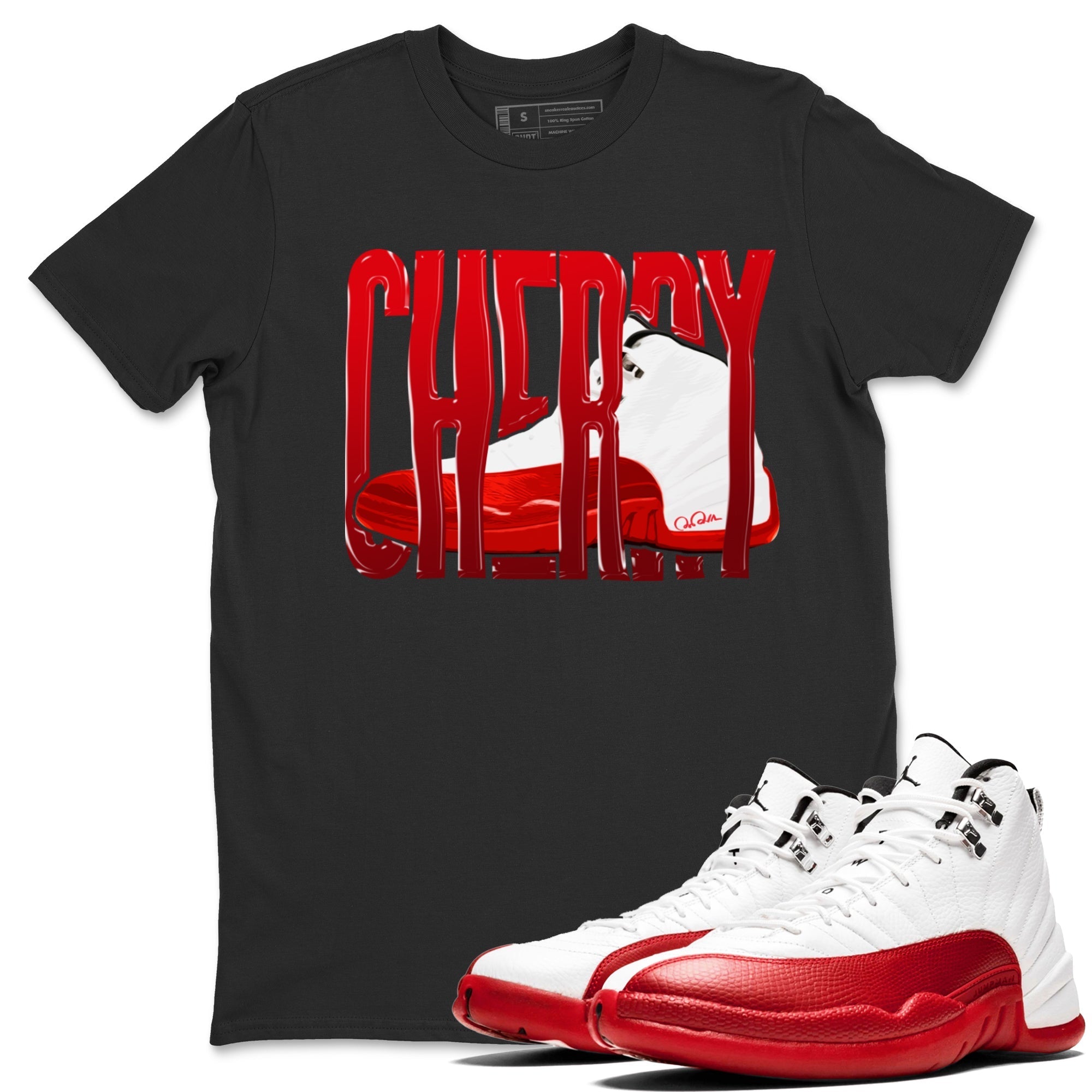 Wiggling Gotem Unisex Tops - Air Jordan 12 Cherry