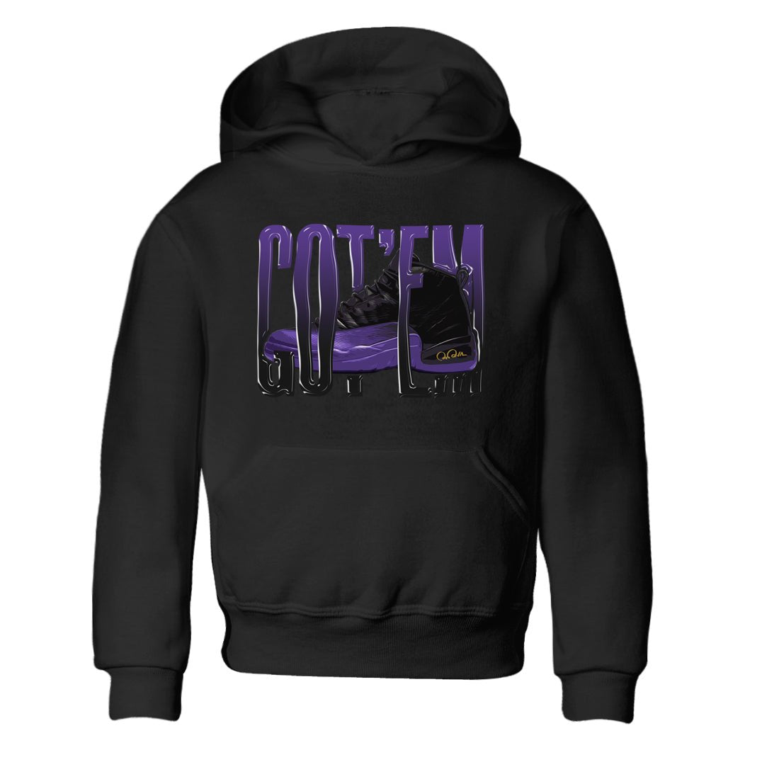 Wiggling Gotem Kids Tops - Air Jordan 12 Field Purple