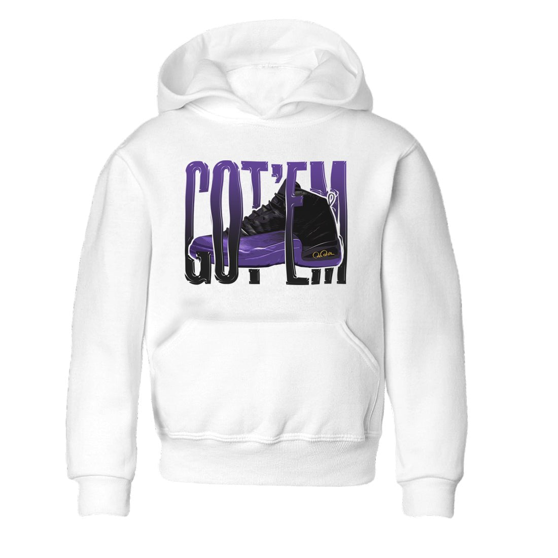 Wiggling Gotem Kids Tops - Air Jordan 12 Field Purple