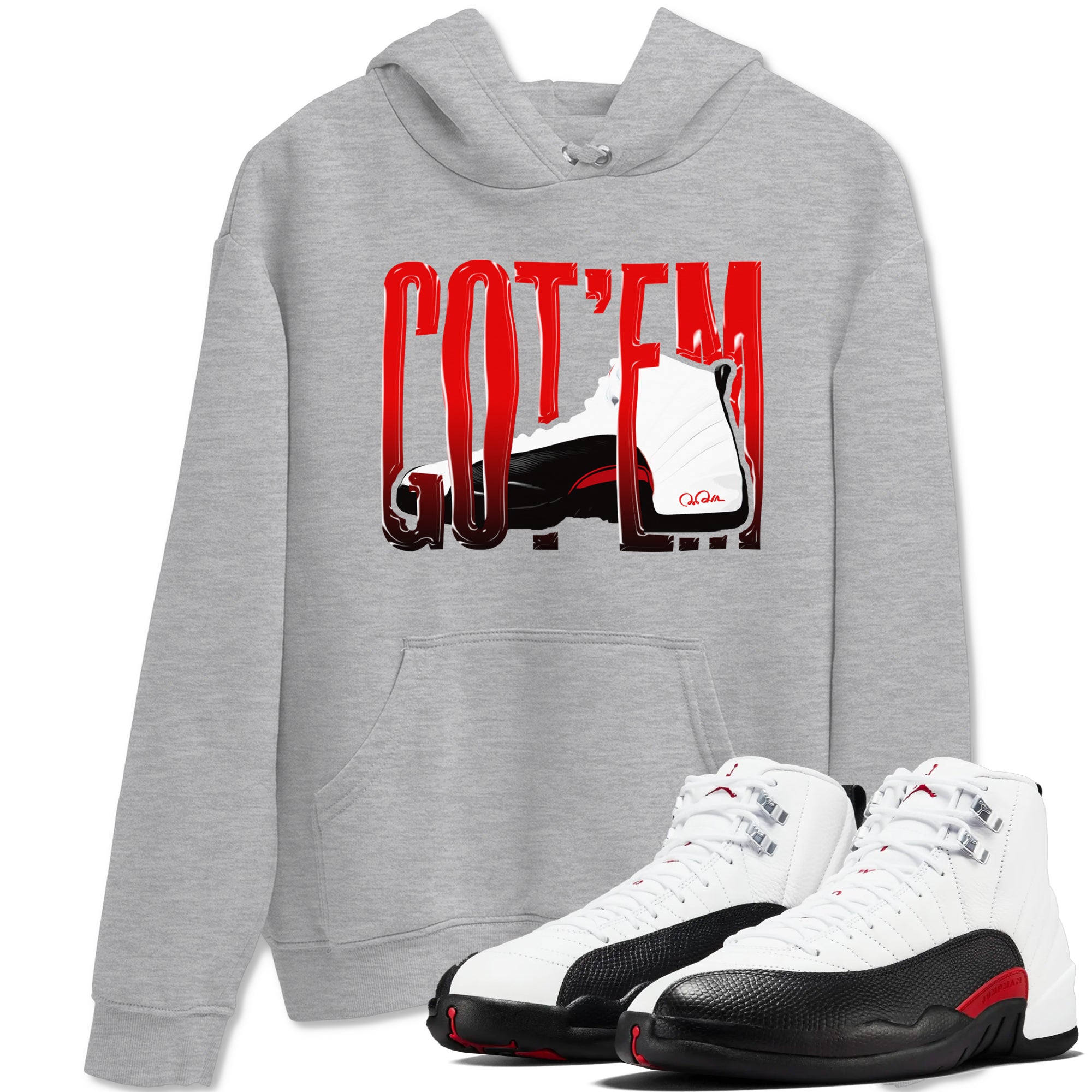 Wiggling Gotem snkmatch Tees - Air Jordan 12 Taxi Flip