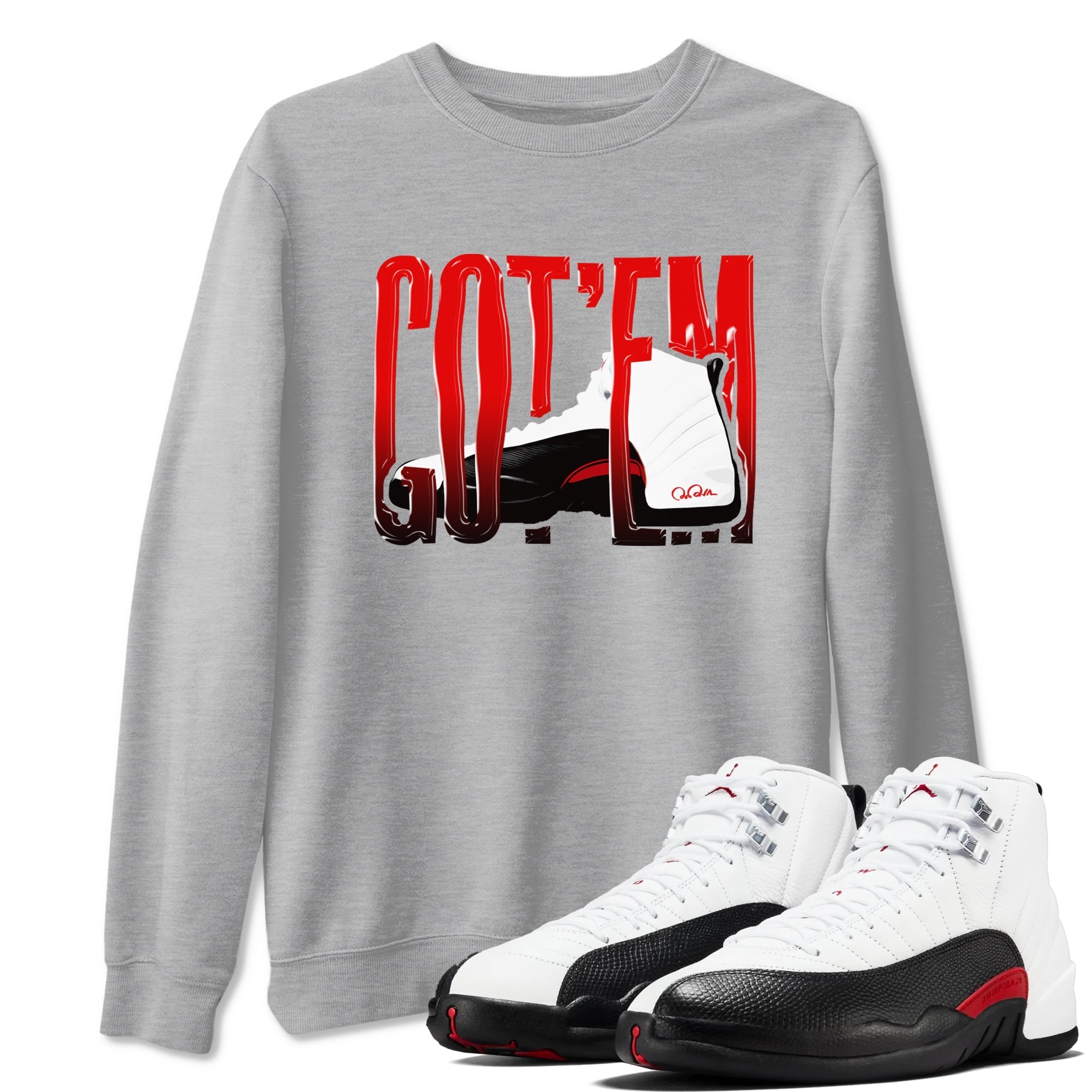 Wiggling Gotem snkmatch Tees - Air Jordan 12 Taxi Flip