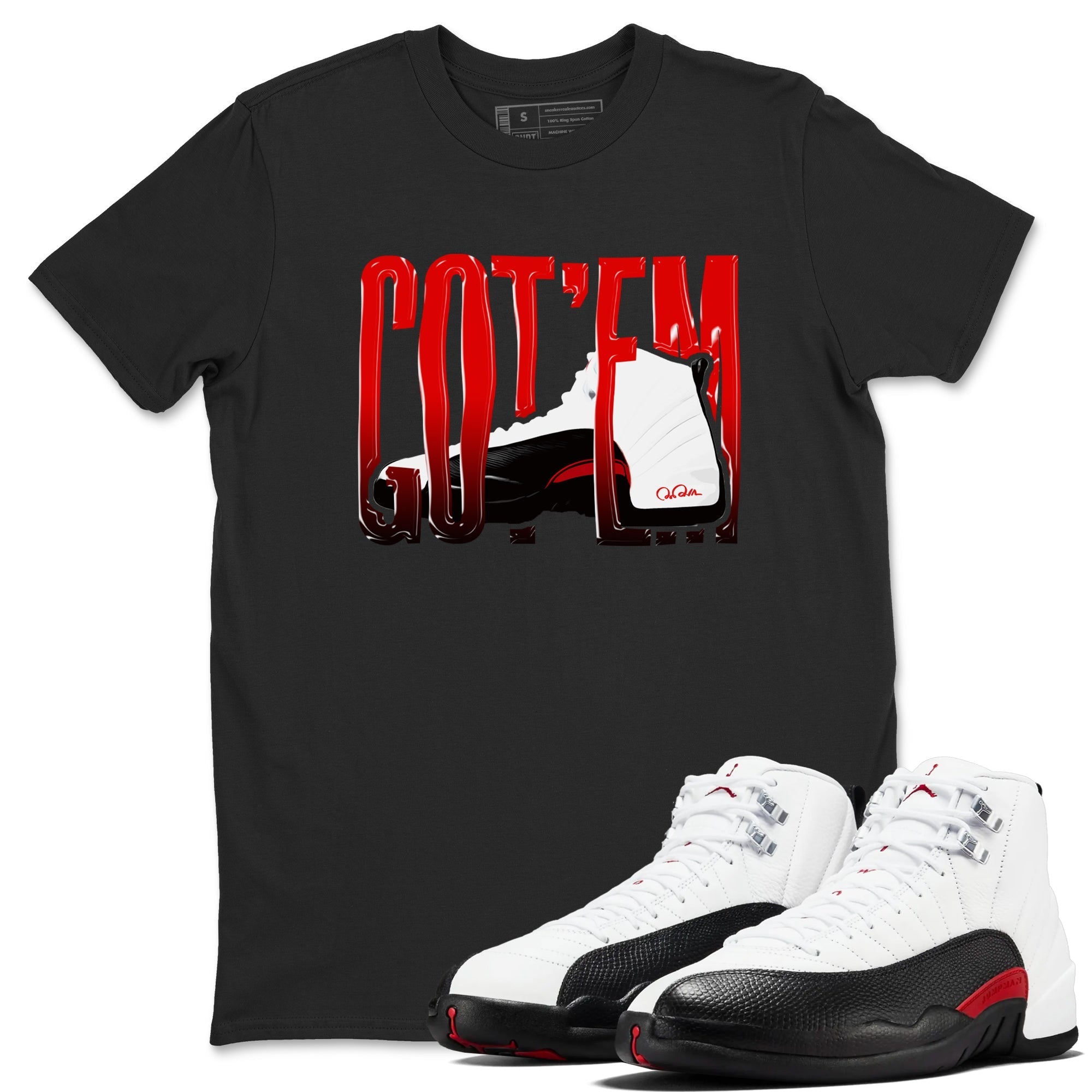 Wiggling Gotem snkmatch Tees - Air Jordan 12 Taxi Flip
