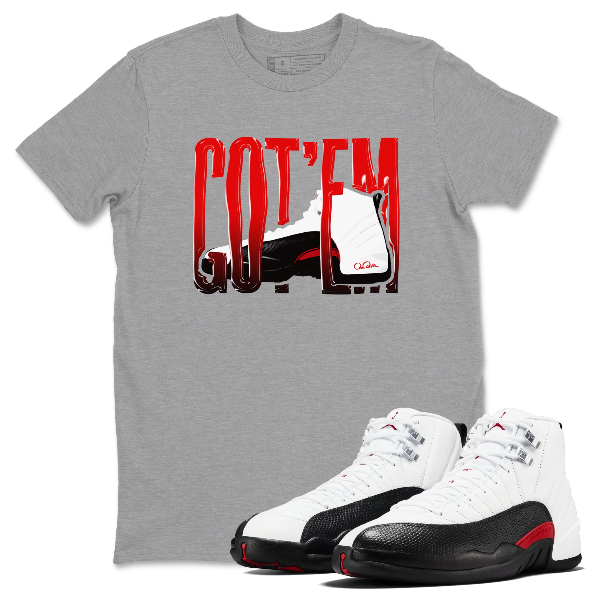 Wiggling Gotem snkmatch Tees - Air Jordan 12 Taxi Flip