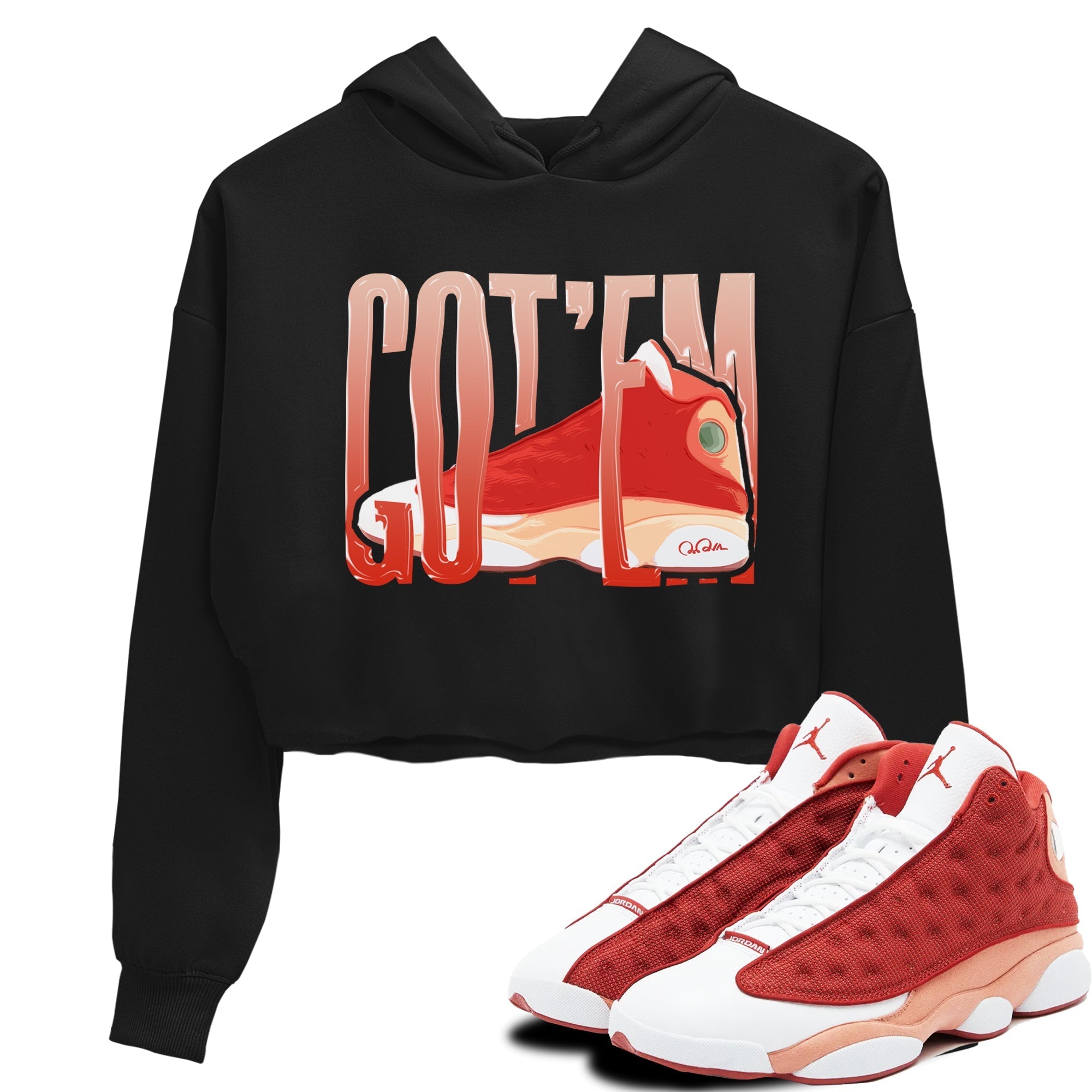 Wiggling Gotem snkmatch Women's Top - Air Jordan 13 Dune Red