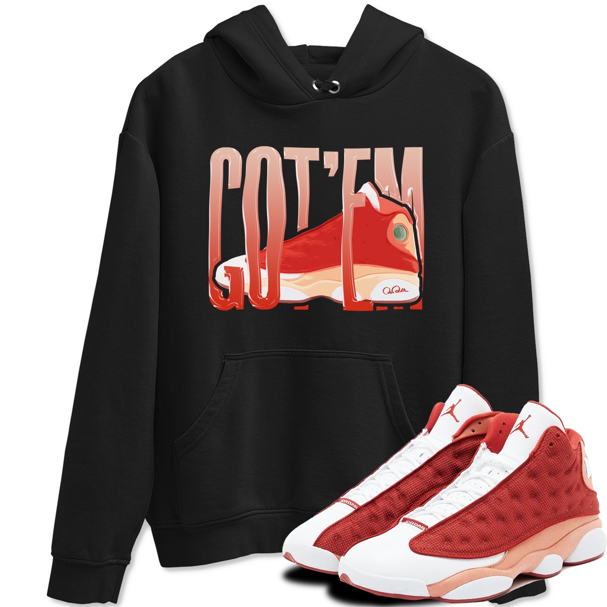 Wiggling Gotem snkmatch Tees - Air Jordan 13 Dune Red