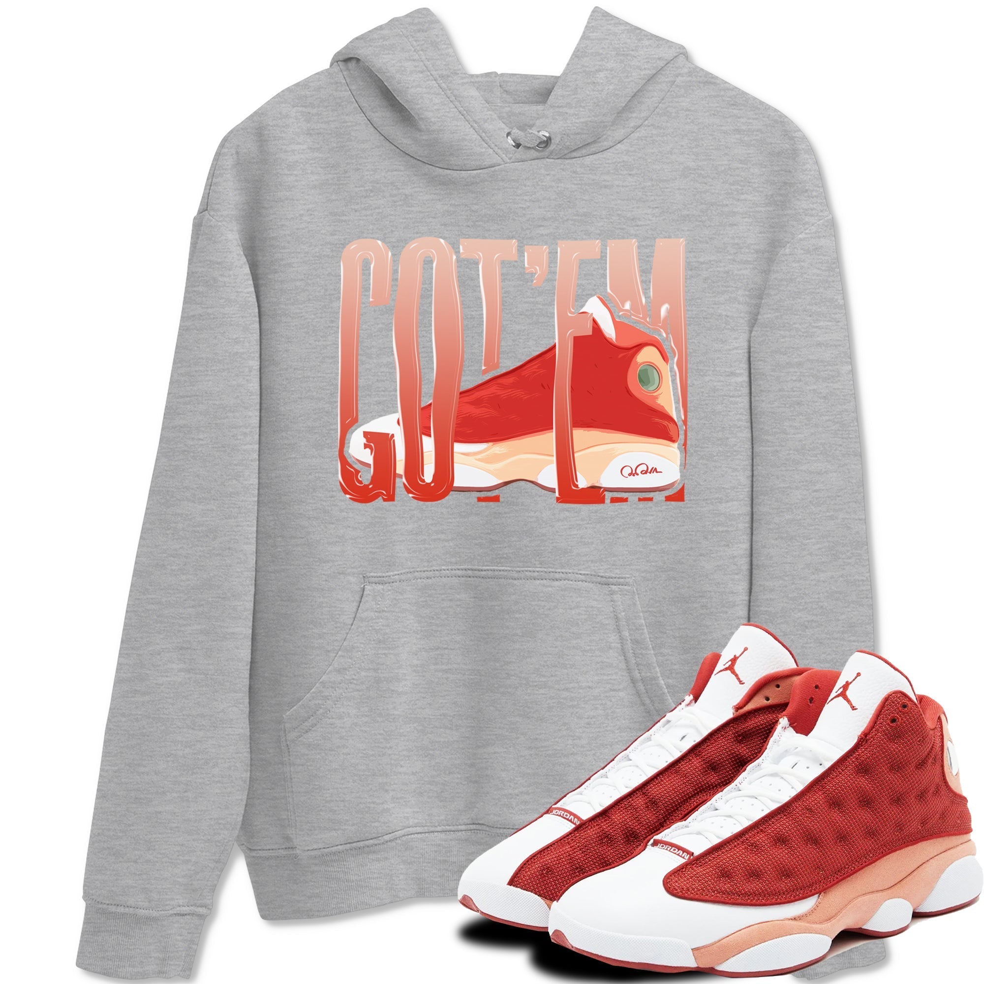 Wiggling Gotem snkmatch Tees - Air Jordan 13 Dune Red
