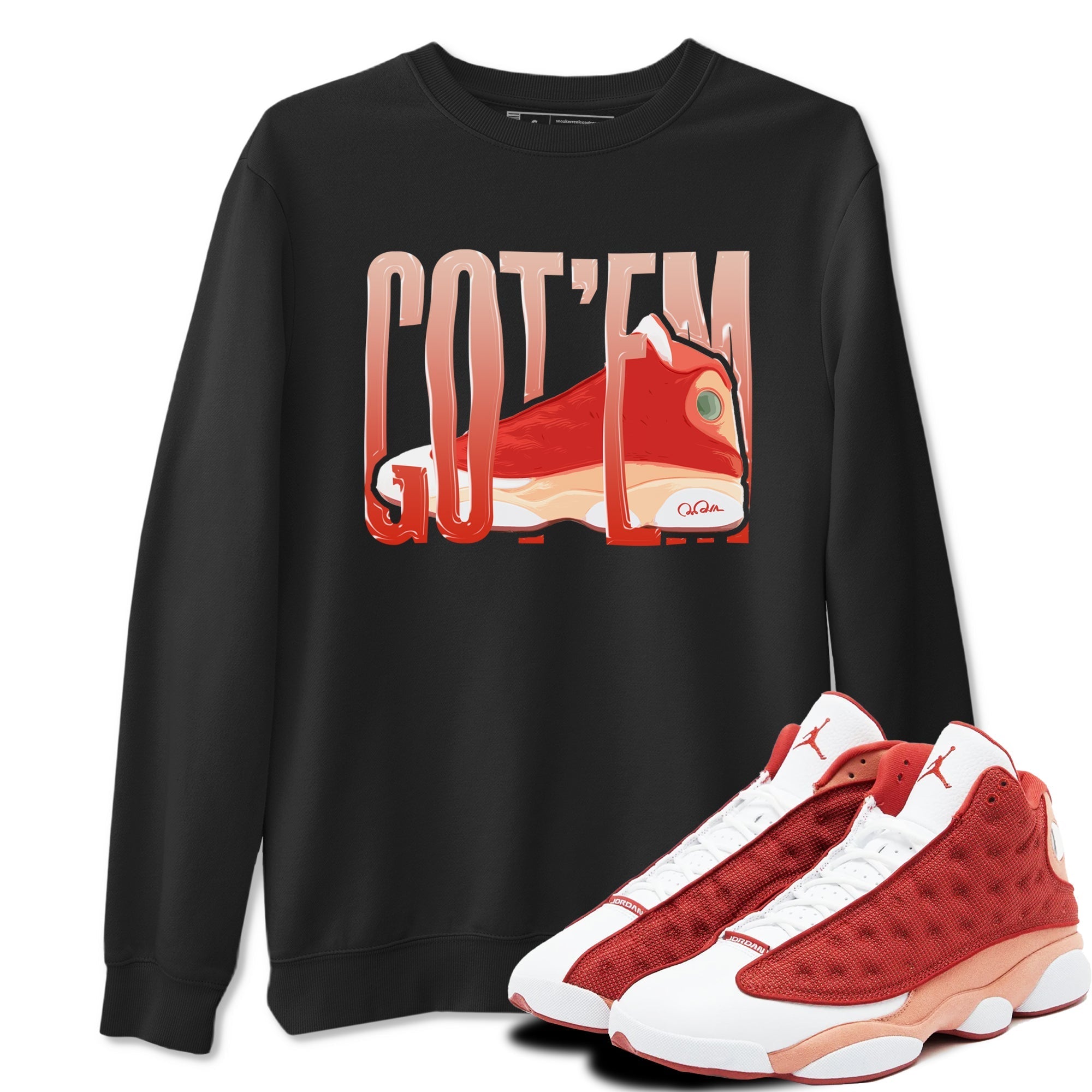 Wiggling Gotem snkmatch Tees - Air Jordan 13 Dune Red