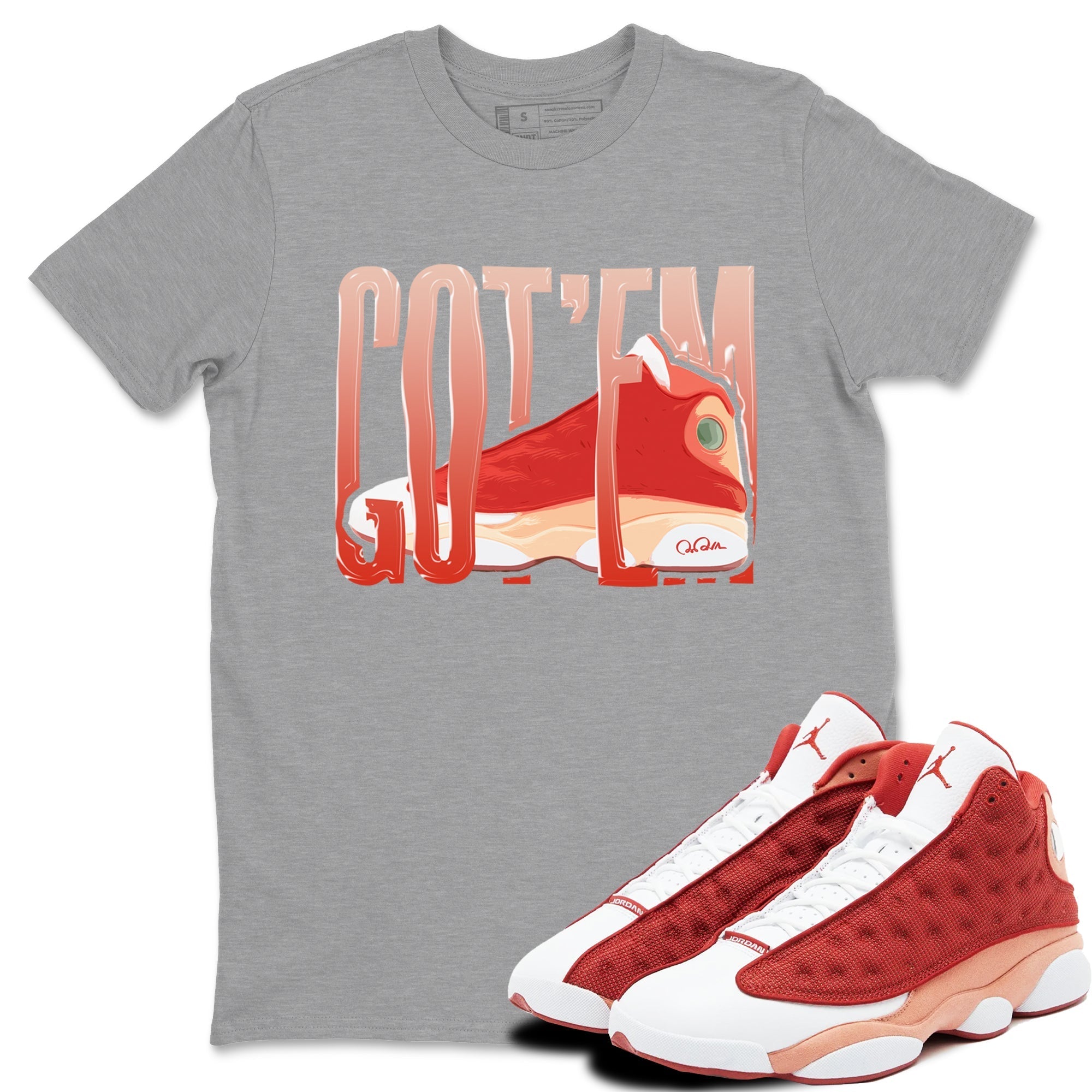 Wiggling Gotem snkmatch Tees - Air Jordan 13 Dune Red
