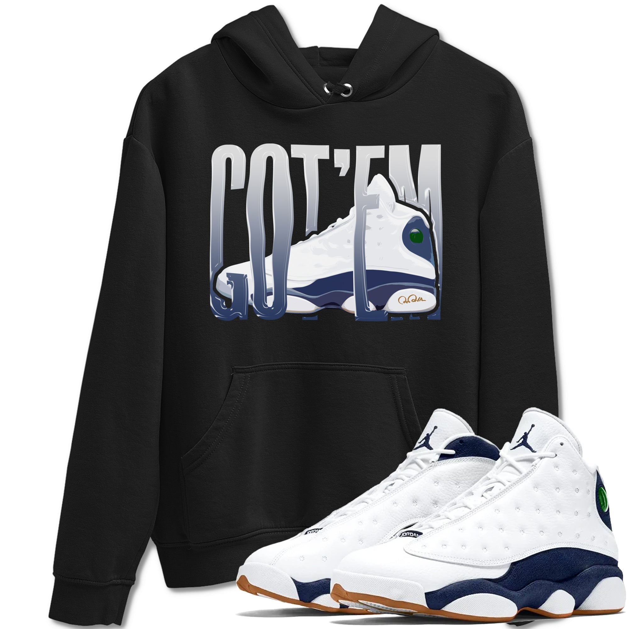 Wiggling Gotem snkmatch Tees - Air Jordan 13 Midnight Navy