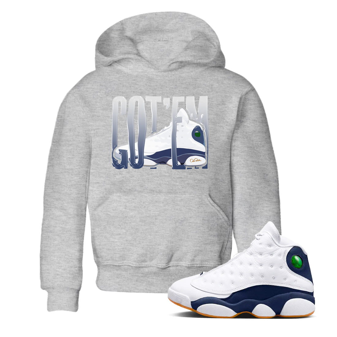 Wiggling Gotem snkmatch Tees Kids - Air Jordan 13 Midnight Navy