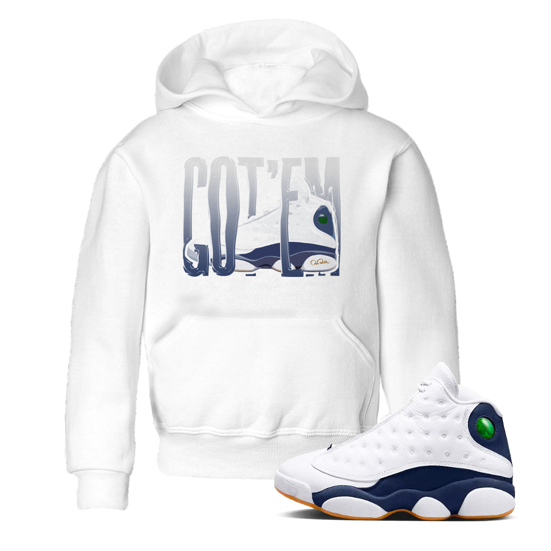 Wiggling Gotem snkmatch Tees Kids - Air Jordan 13 Midnight Navy