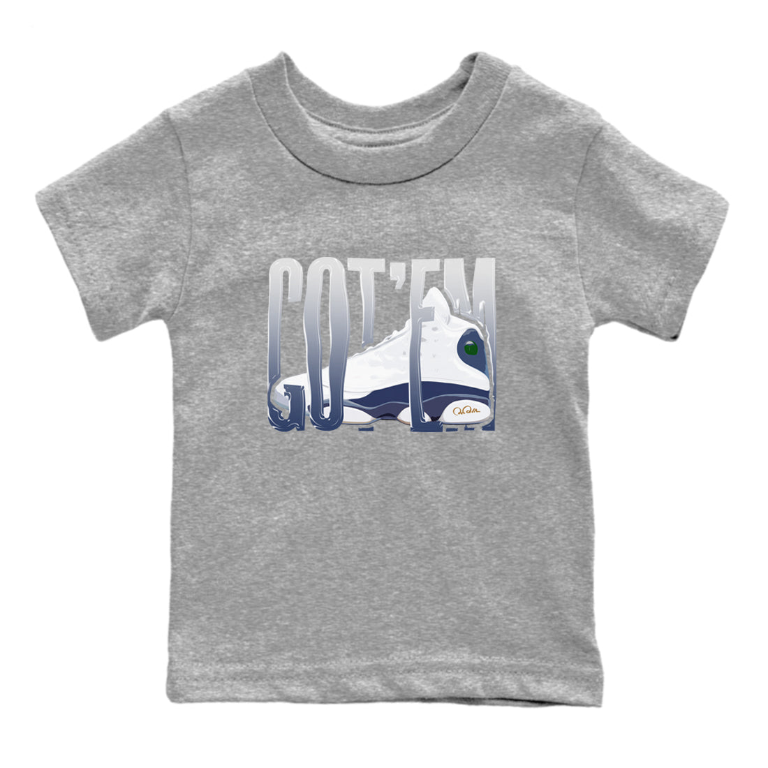 Wiggling Gotem snkmatch Tees Kids - Air Jordan 13 Midnight Navy