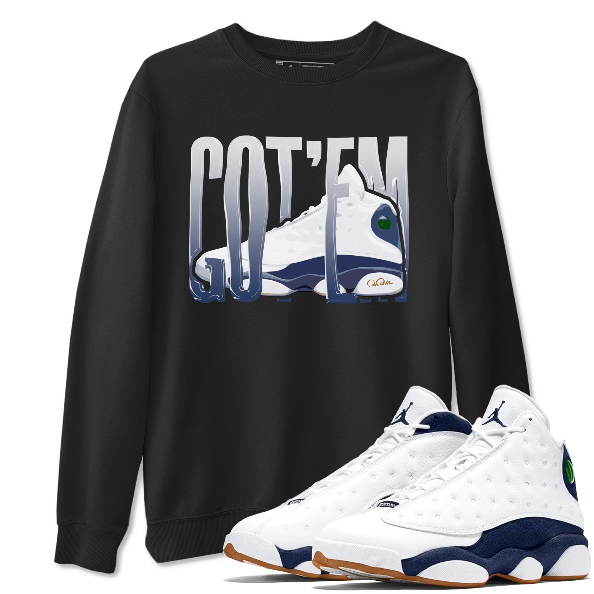 Wiggling Gotem snkmatch Tees - Air Jordan 13 Midnight Navy