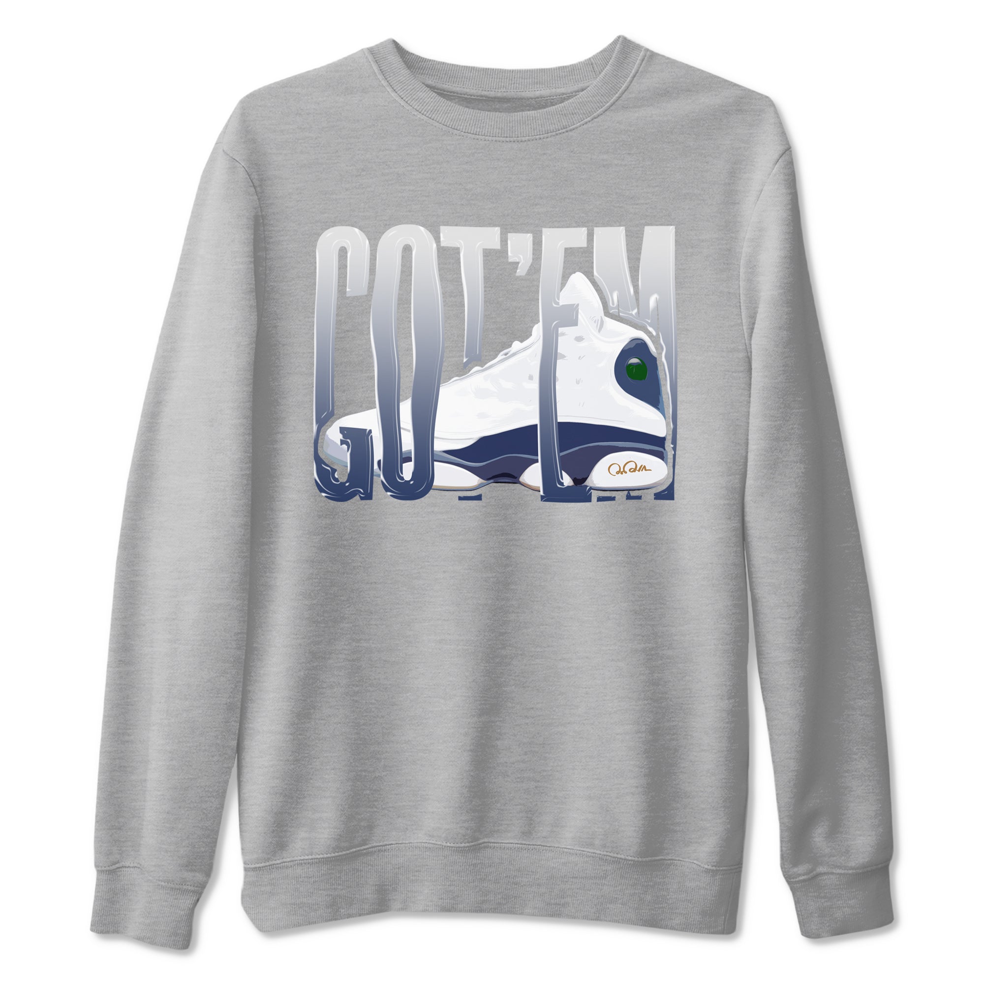 Wiggling Gotem snkmatch Tees - Air Jordan 13 Midnight Navy