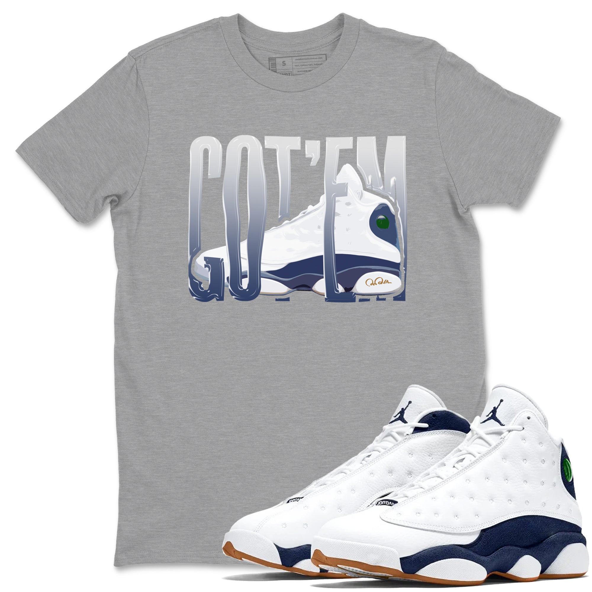 Wiggling Gotem snkmatch Tees - Air Jordan 13 Midnight Navy