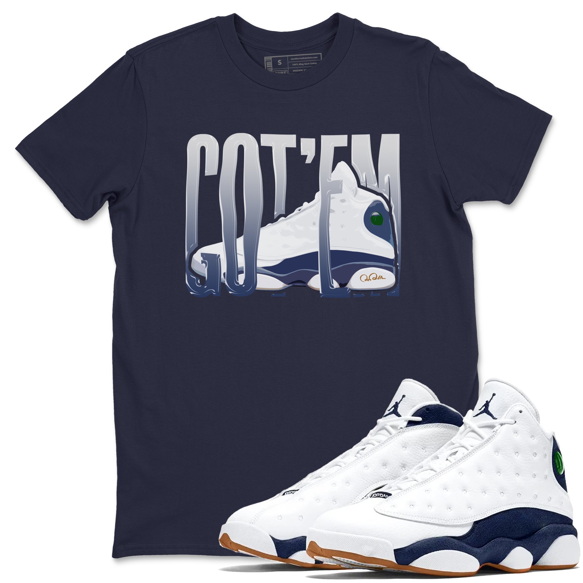 Wiggling Gotem snkmatch Tees - Air Jordan 13 Midnight Navy