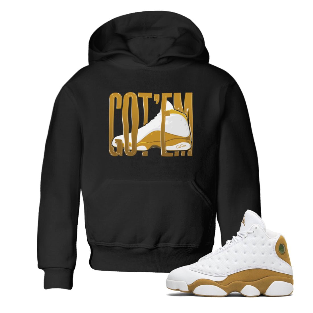 Wiggling Gotem Kids Tops - Air Jordan 13 Wheat
