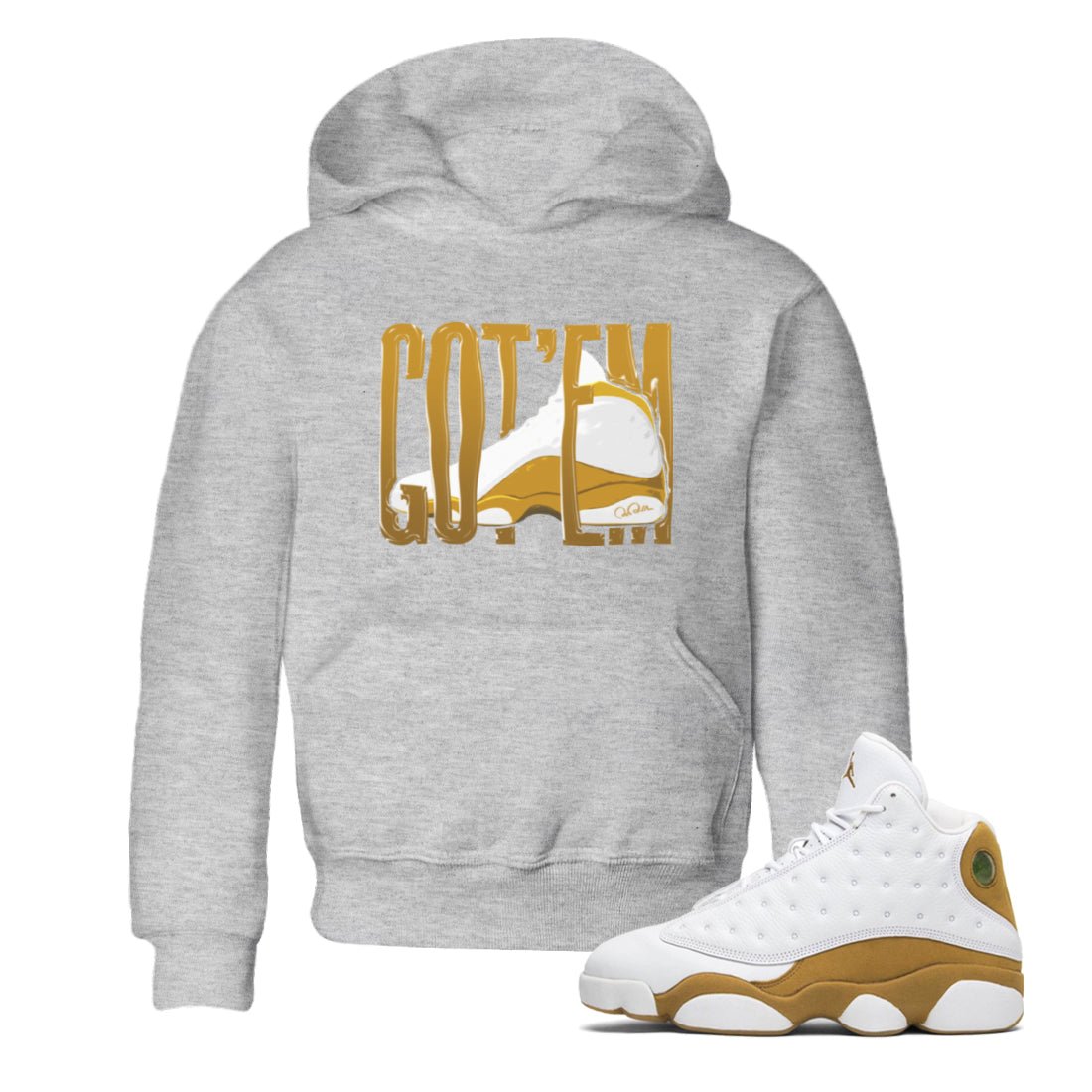 Wiggling Gotem Kids Tops - Air Jordan 13 Wheat