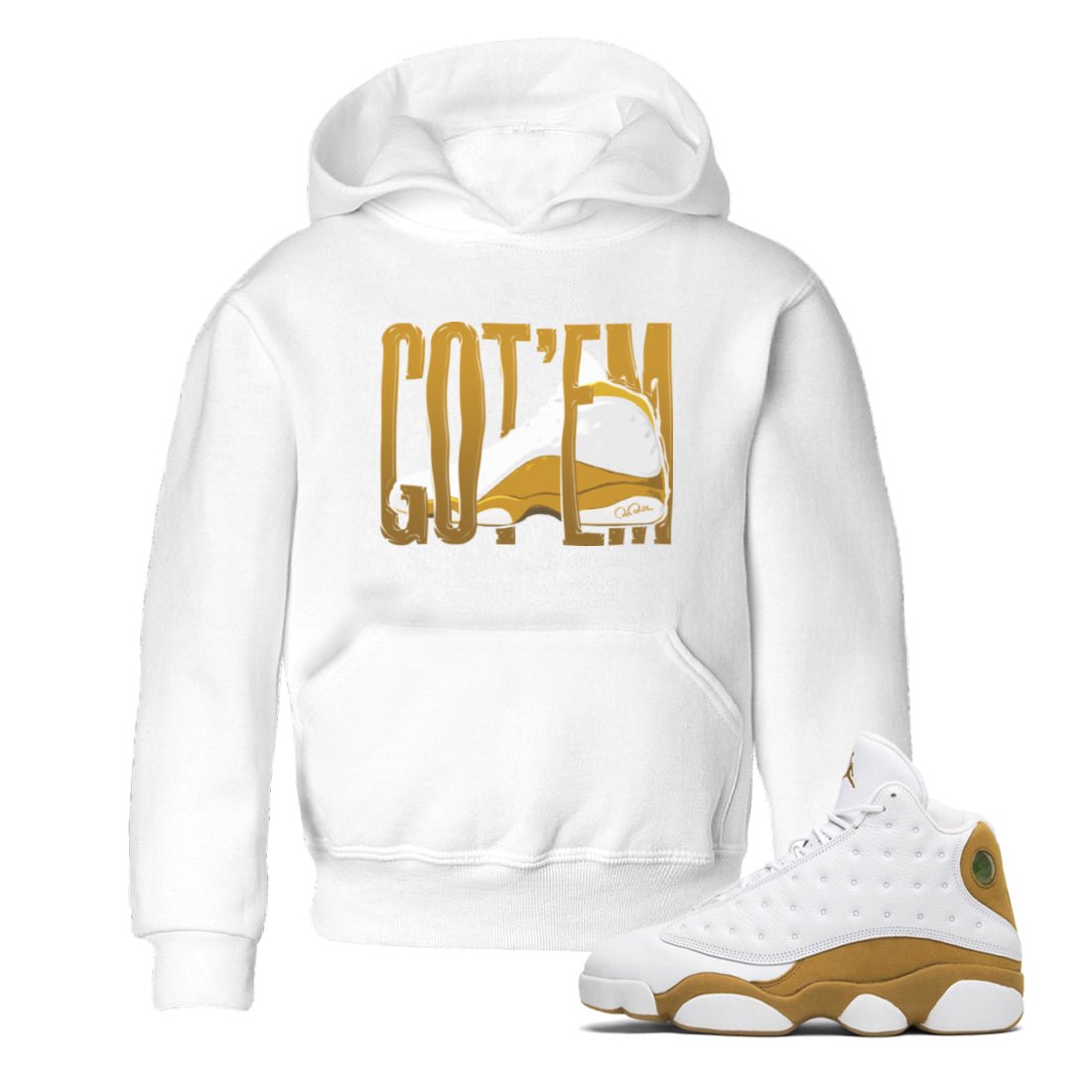 Wiggling Gotem Kids Tops - Air Jordan 13 Wheat