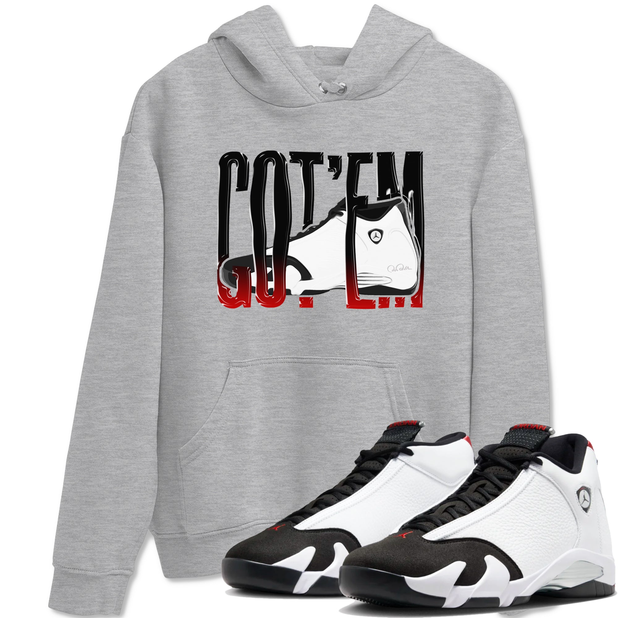Wiggling Gotem snkmatch Tees - Air Jordan 14 Black Toe