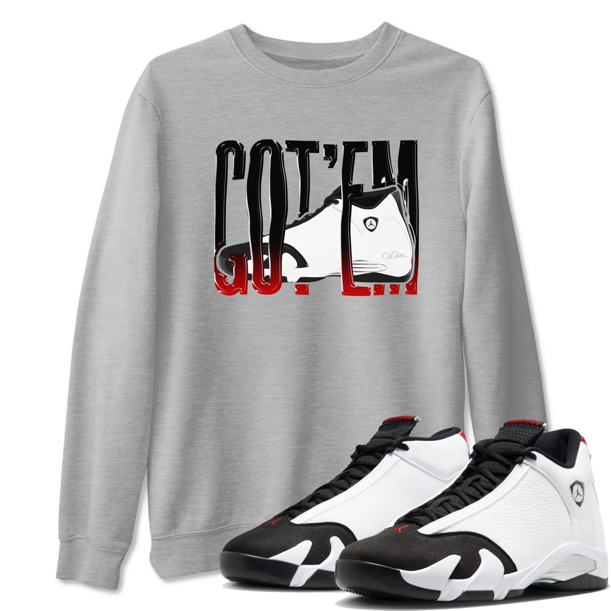 Wiggling Gotem snkmatch Tees - Air Jordan 14 Black Toe