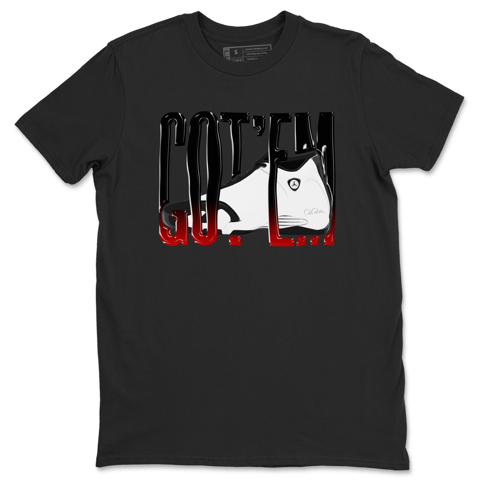 Wiggling Gotem snkmatch Tees - Air Jordan 14 Black Toe