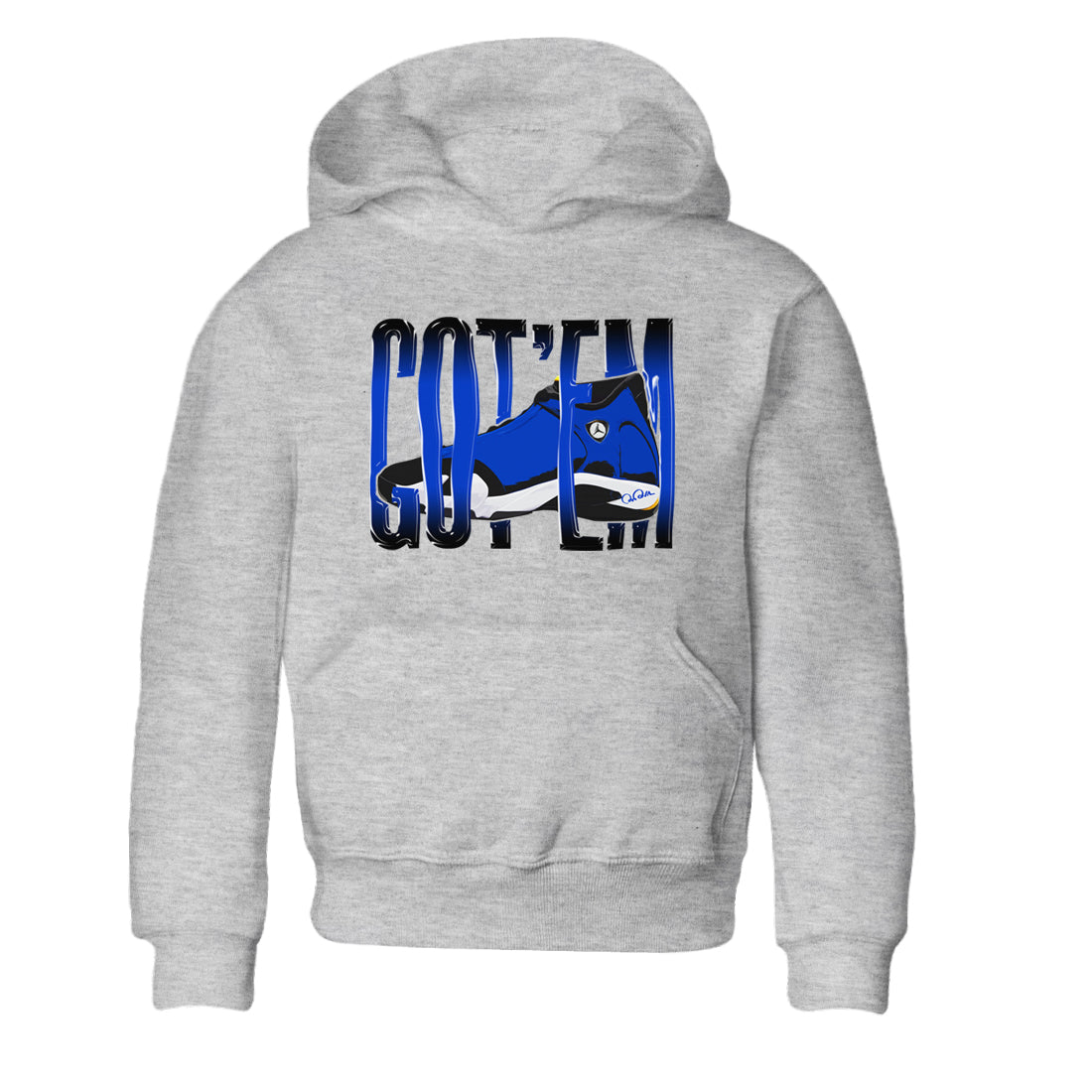 Wiggling Gotem Kids Tops - Air Jordan 14 Laney