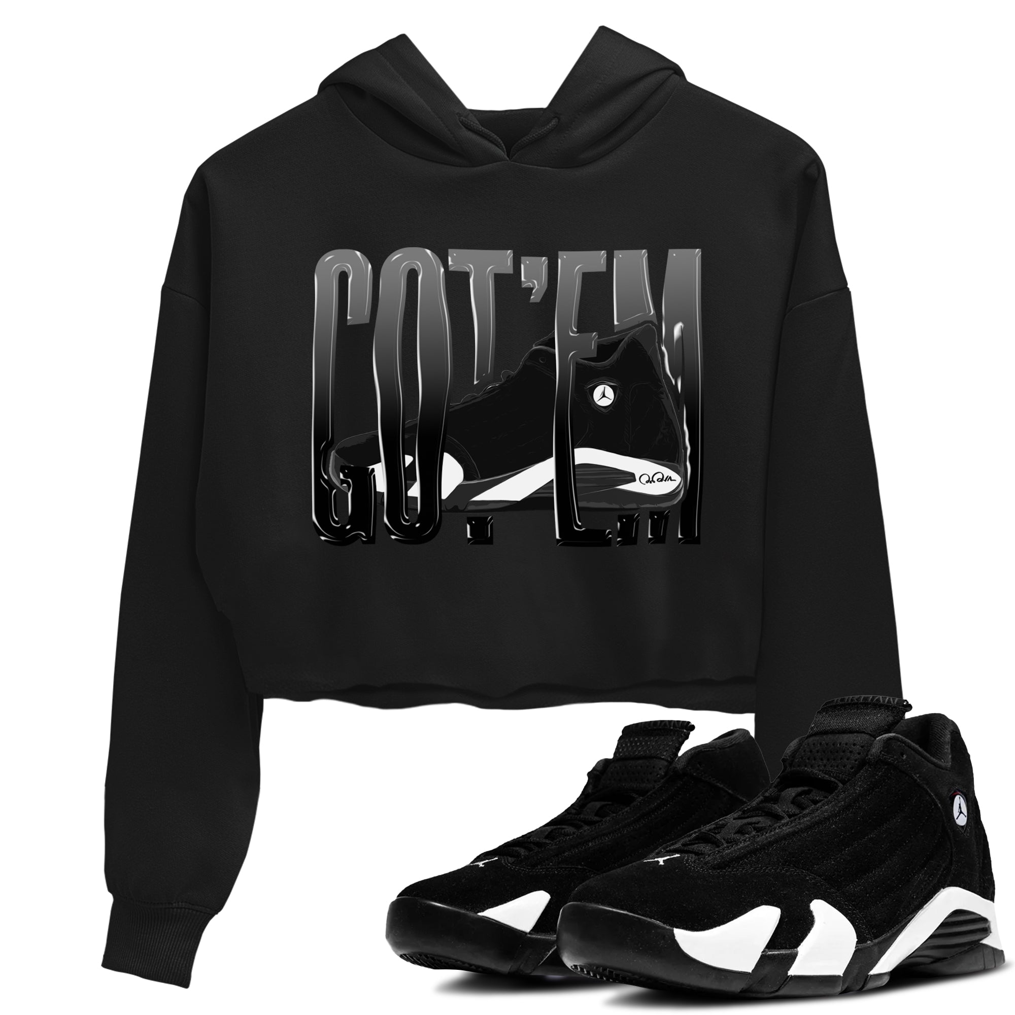 Wiggling Gotem snkmatch Women's Top - Air Jordan 14 Panda