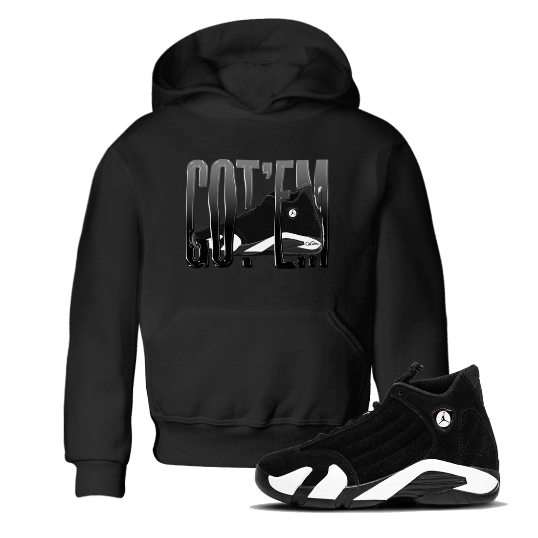 Wiggling Gotem snkmatch Tee Kids - Air Jordan 14 Panda