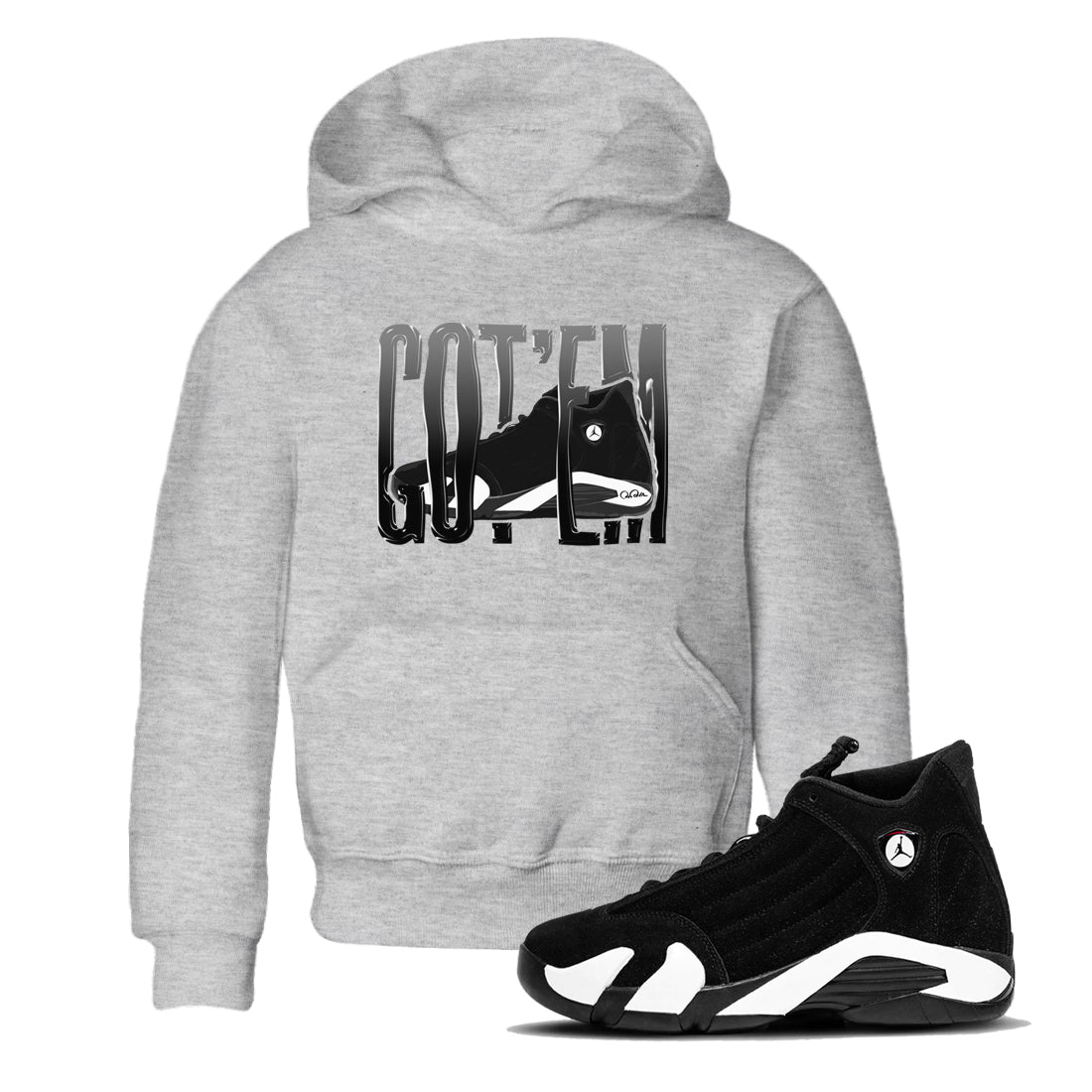 Wiggling Gotem snkmatch Tee Kids - Air Jordan 14 Panda