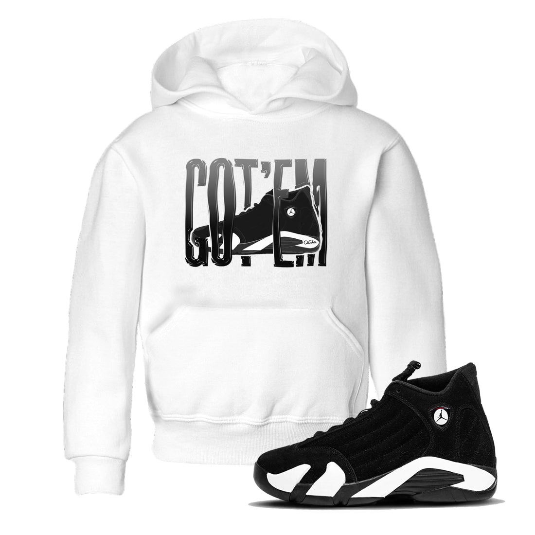 Wiggling Gotem snkmatch Tee Kids - Air Jordan 14 Panda