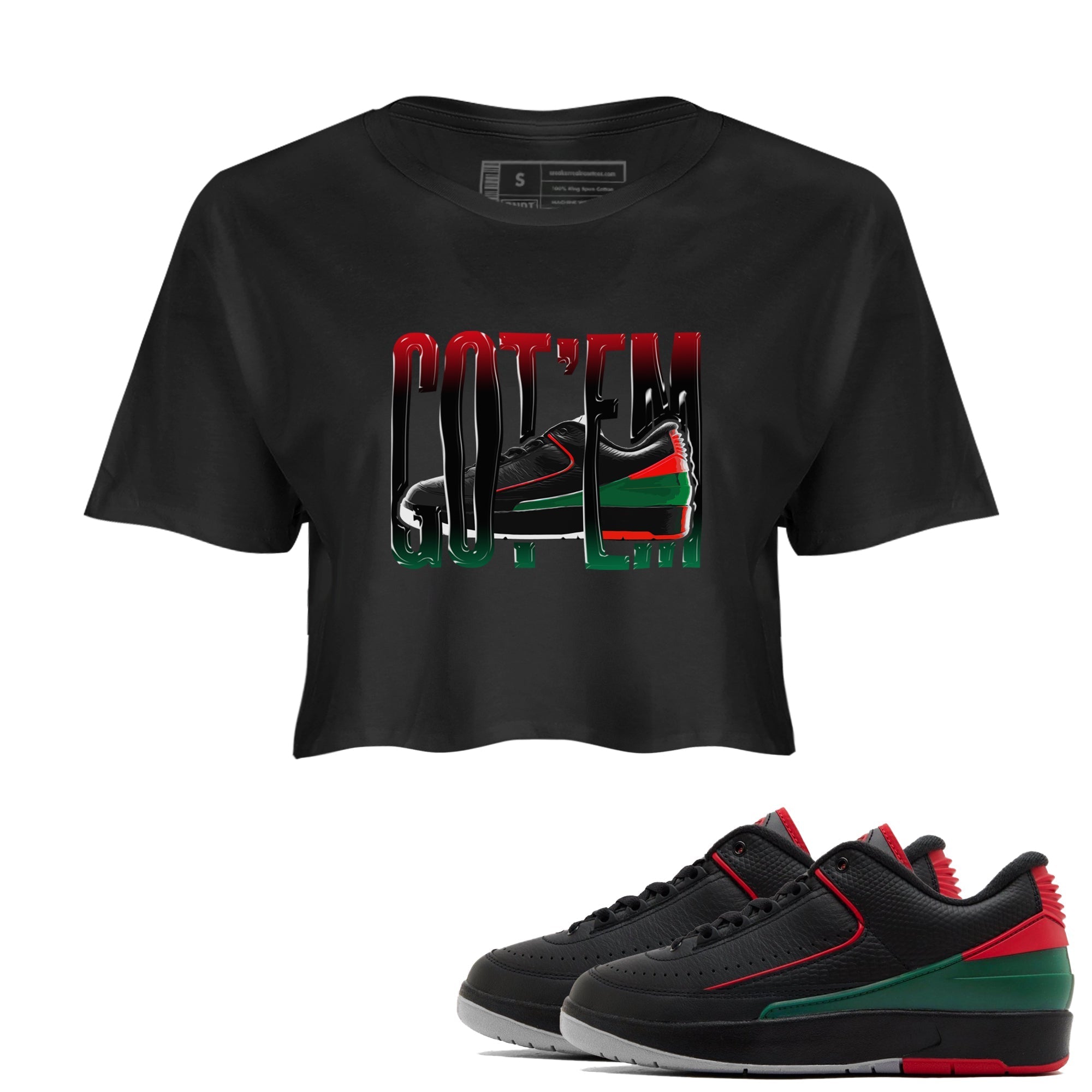 Wiggling Gotem snkmatch Women's Top - Air Jordan 2 Christmas