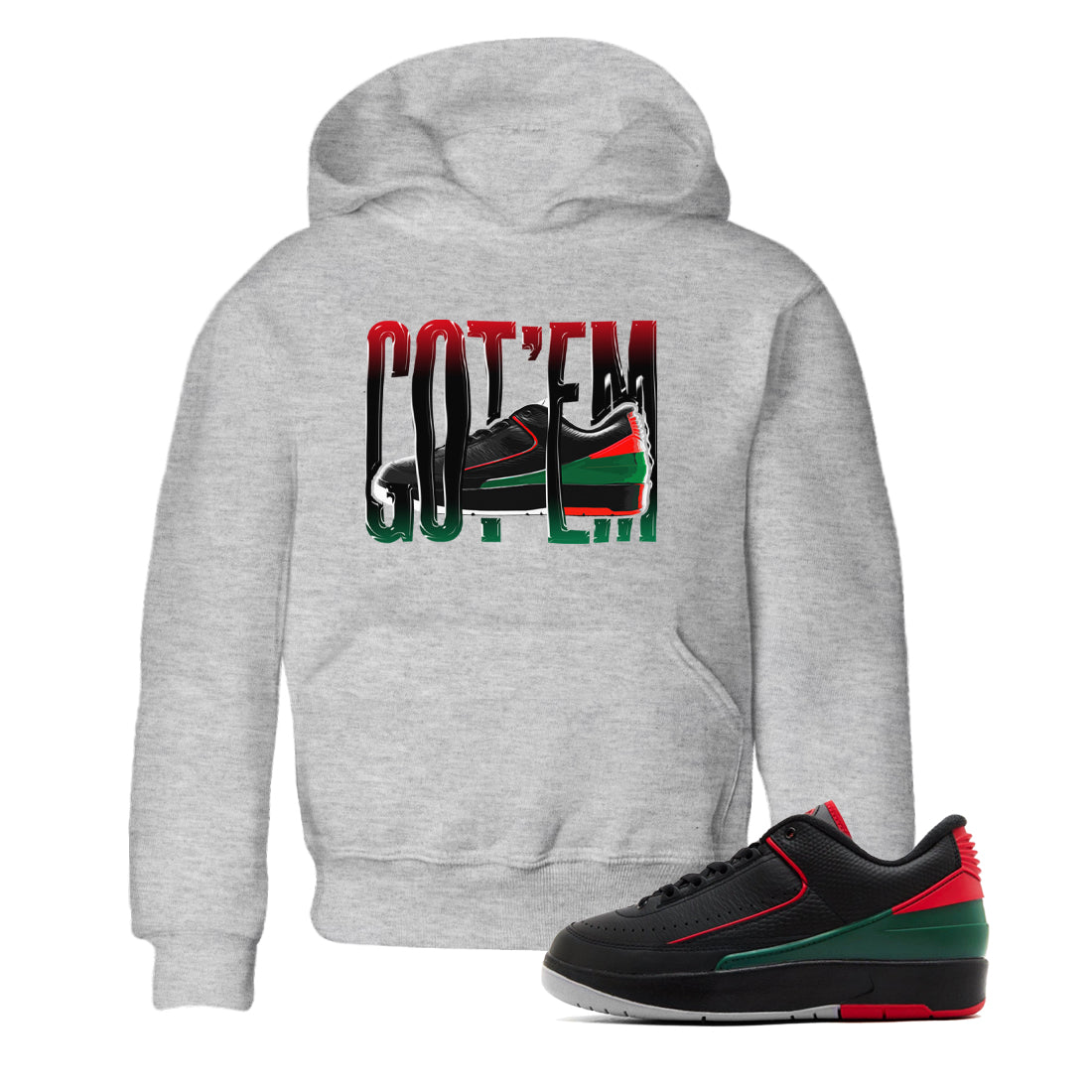 Wiggling Gotem snkmatch Tee Kids - Air Jordan 2 Christmas