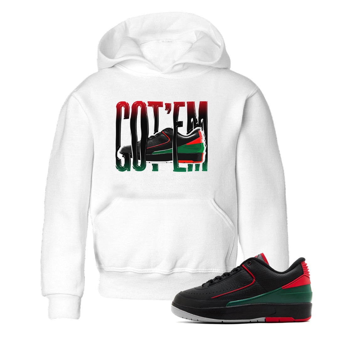 Wiggling Gotem snkmatch Tee Kids - Air Jordan 2 Christmas