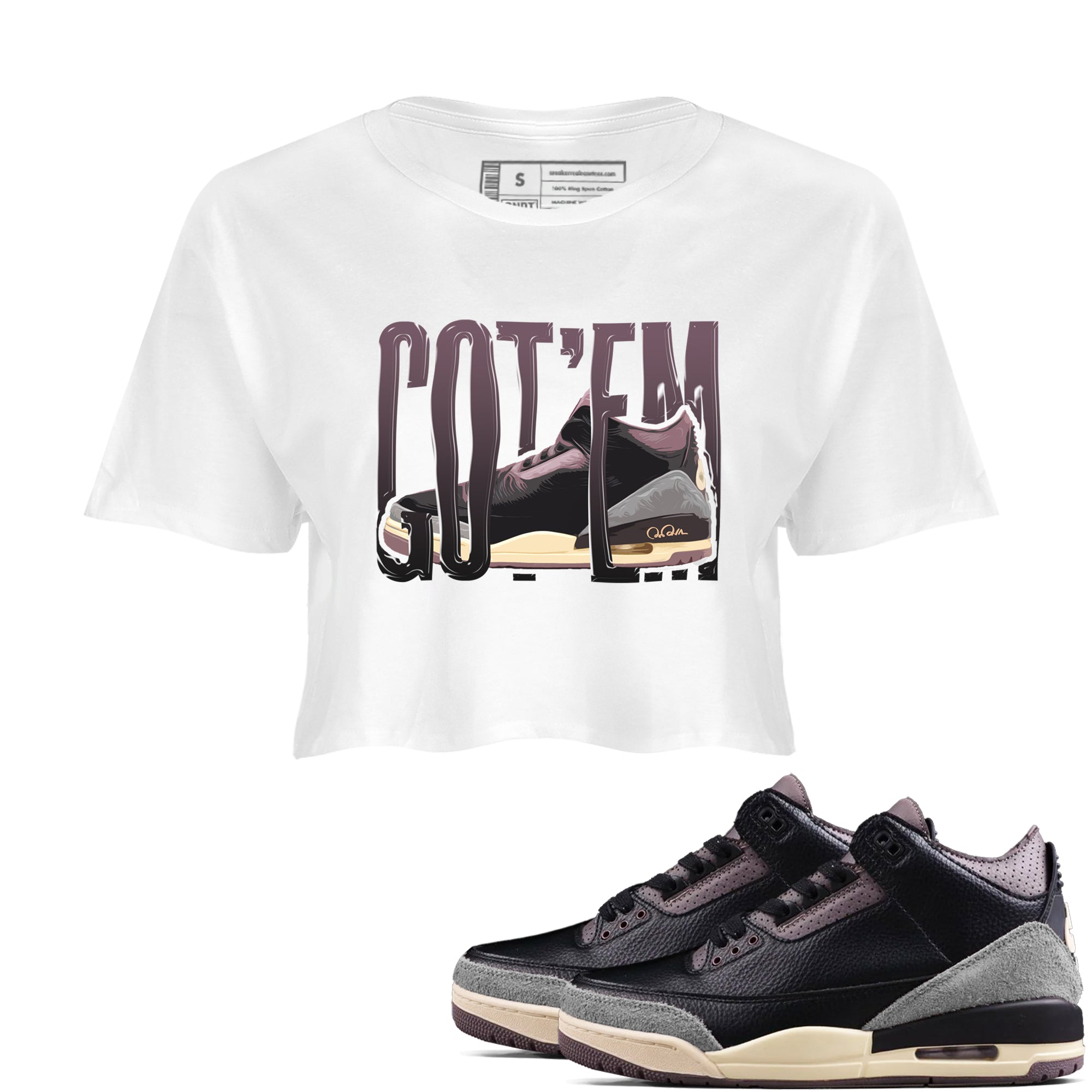Wiggling Gotem snkmatch Women's Top - Air Jordan 3 A Ma Maniere x Black