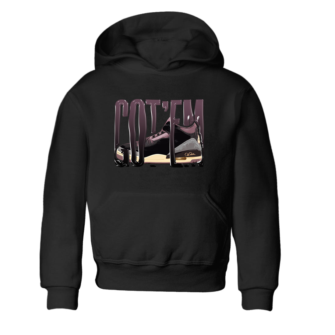 Wiggling Gotem snkmatch Tees Kids - Air Jordan 3 A Ma Maniere x Black