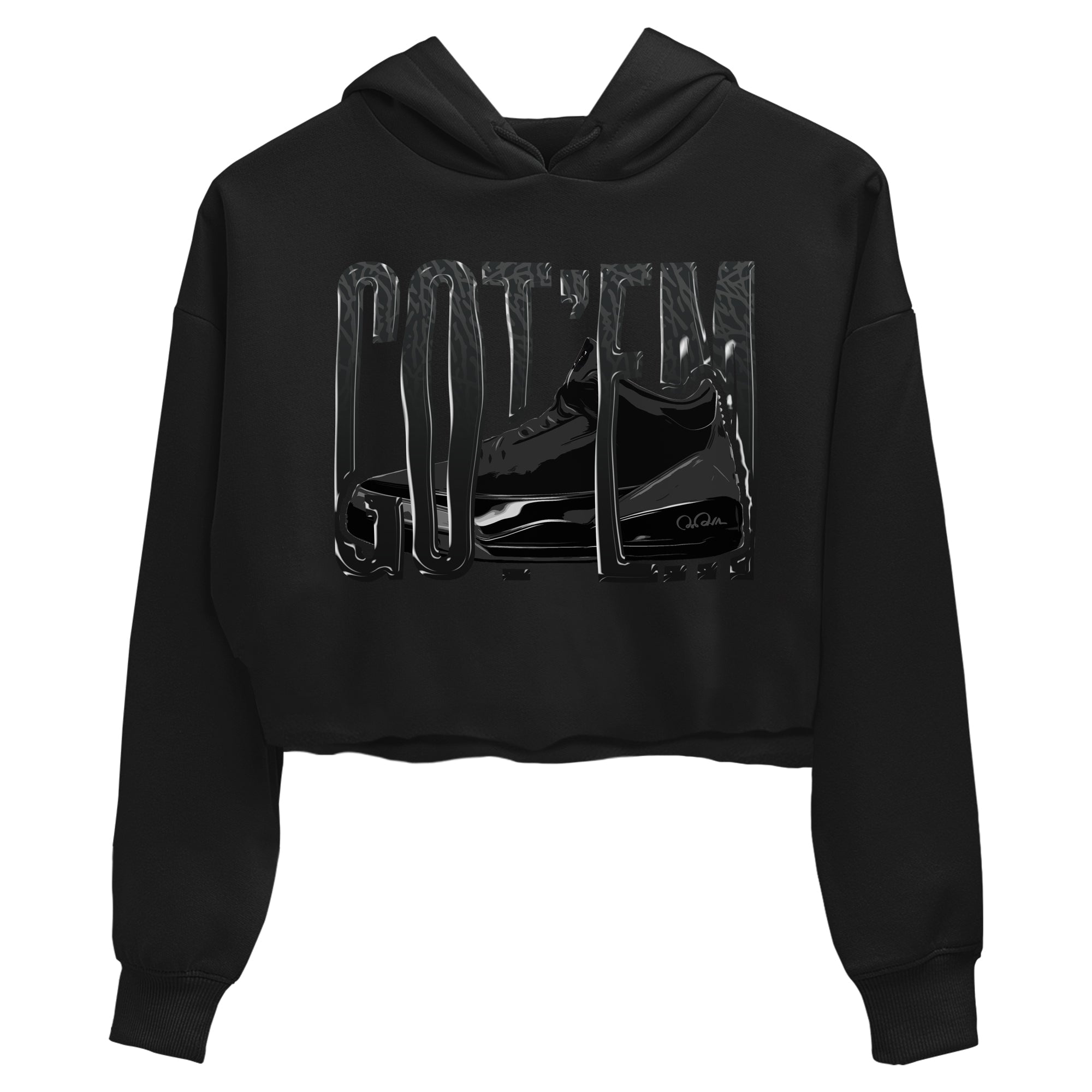 Wiggling Gotem snkmatch Women's Top - Air Jordan 3 Black Cat
