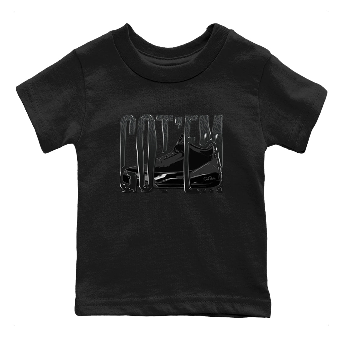 Wiggling Gotem snkmatch Tees Kids - Air Jordan 3 Black Cat