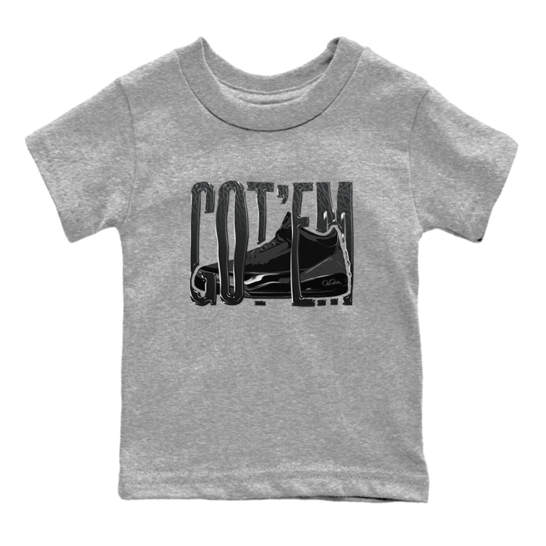 Wiggling Gotem snkmatch Tees Kids - Air Jordan 3 Black Cat