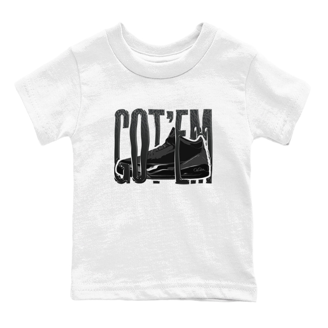 Wiggling Gotem snkmatch Tees Kids - Air Jordan 3 Black Cat
