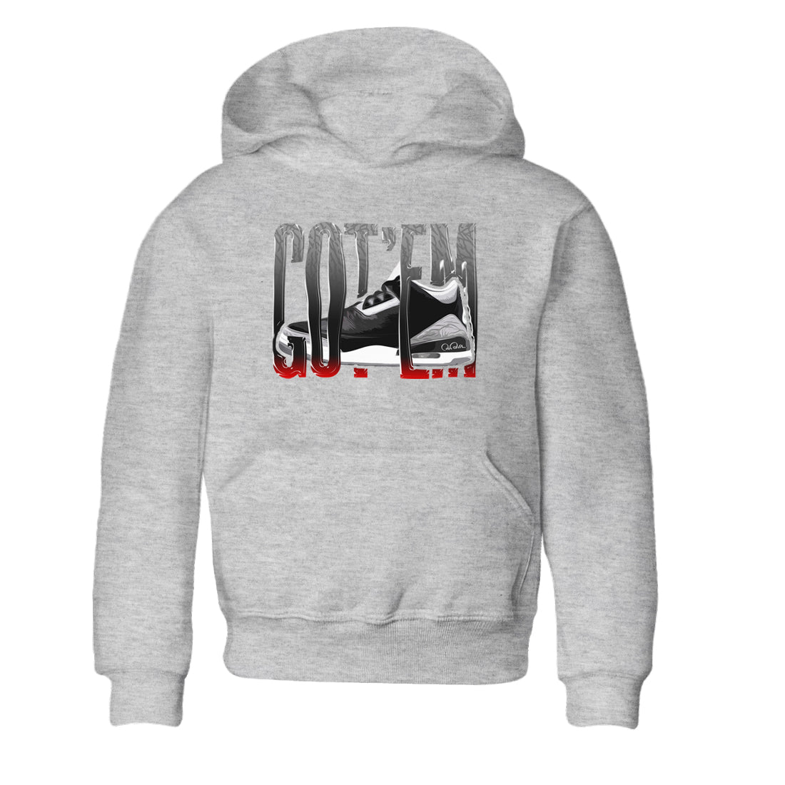 Wiggling Gotem snkmatch Tees Kids - Air Jordan 3 Black Cement